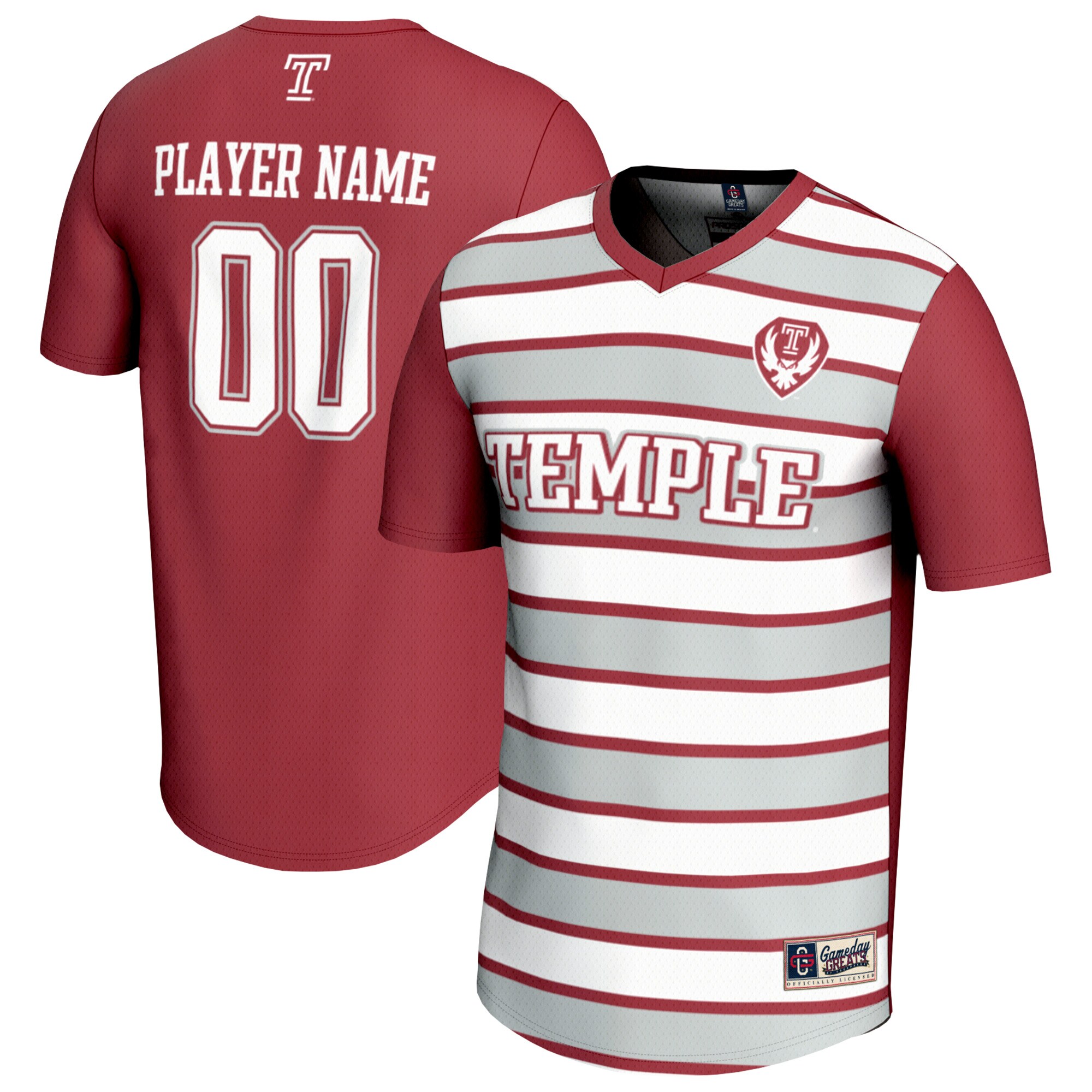  Temple Owls GameDay Greats Unisex Collegiate Men's Soccer NIL Pick-A-Player Fashion Jersey - Cherry/White