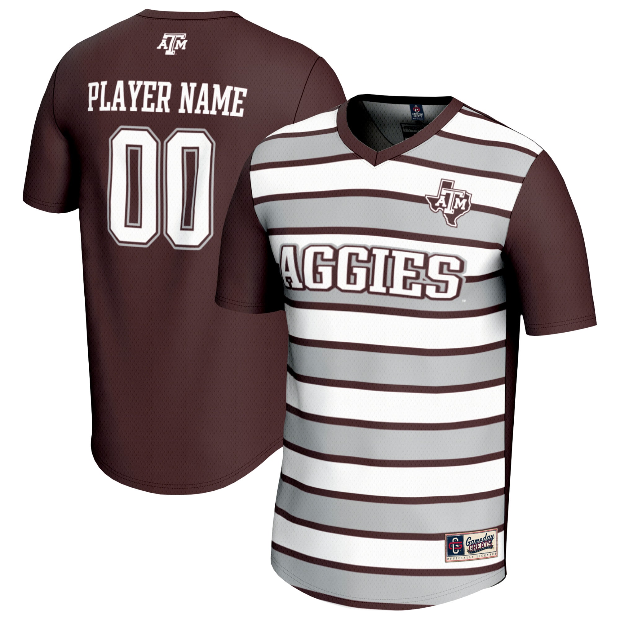  Texas A&M Aggies GameDay Greats Unisex NIL Pick-A-Player Collegiate Women's Soccer Lightweight Fashion Jersey - Maroon
