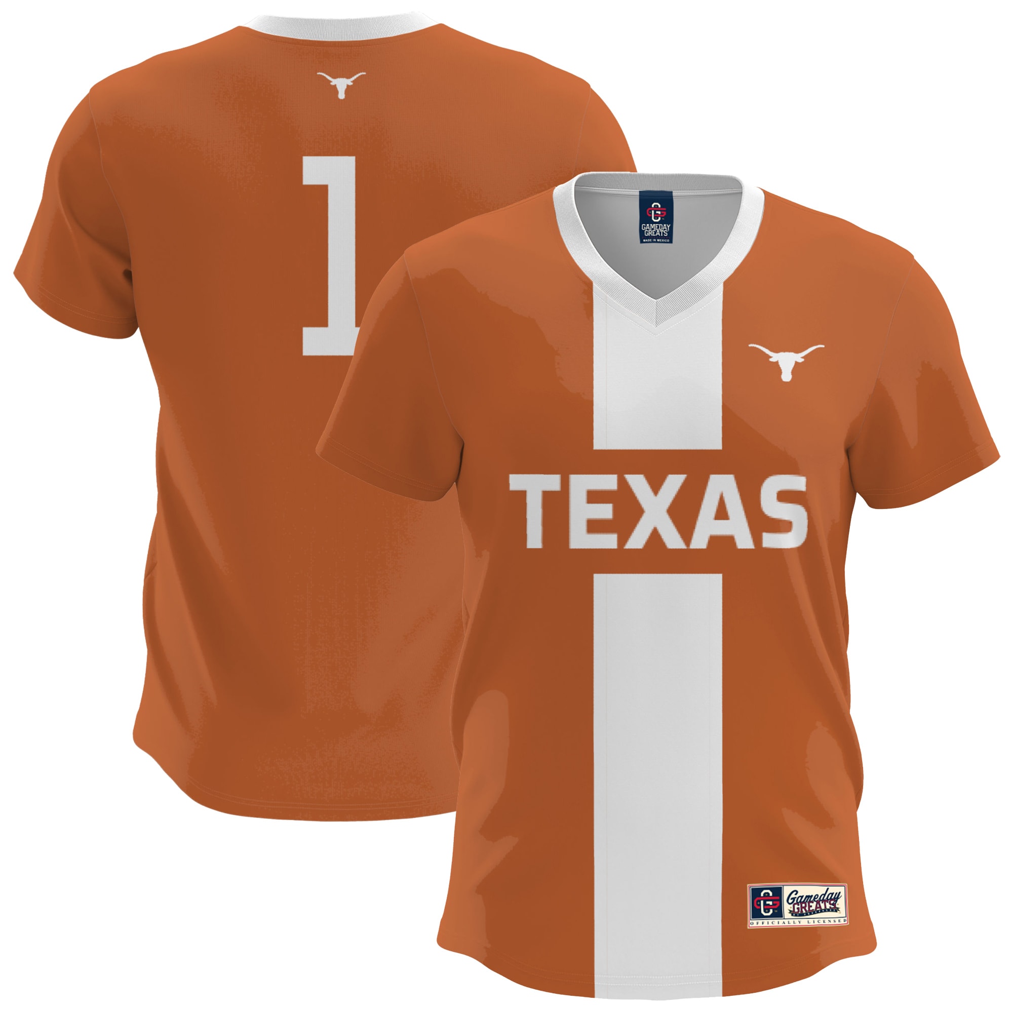  Texas Longhorns GameDay Greats Lightweight Soccer Fashion Jersey - Burnt Orange