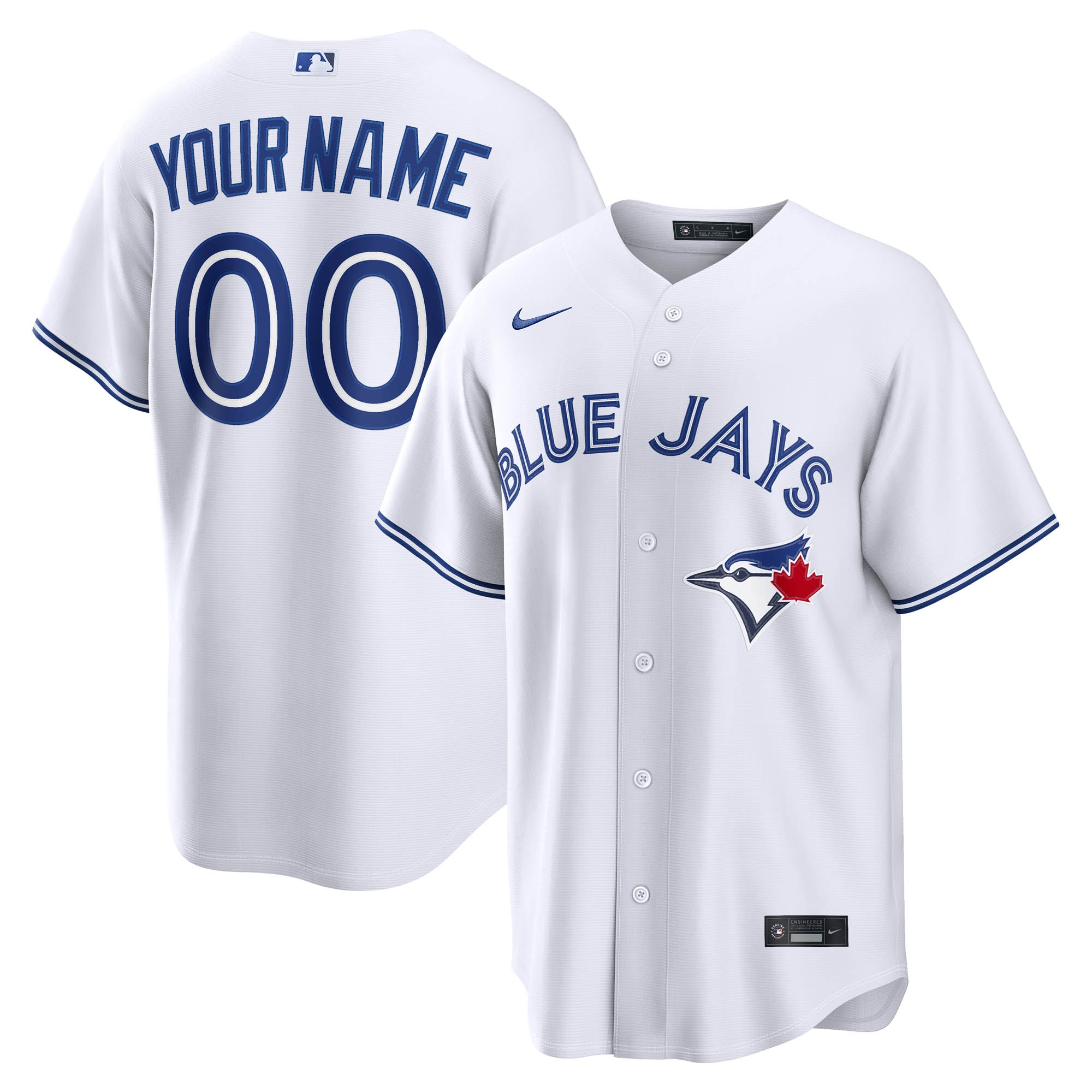  Toronto Blue Jays Home Custom Jersey - White