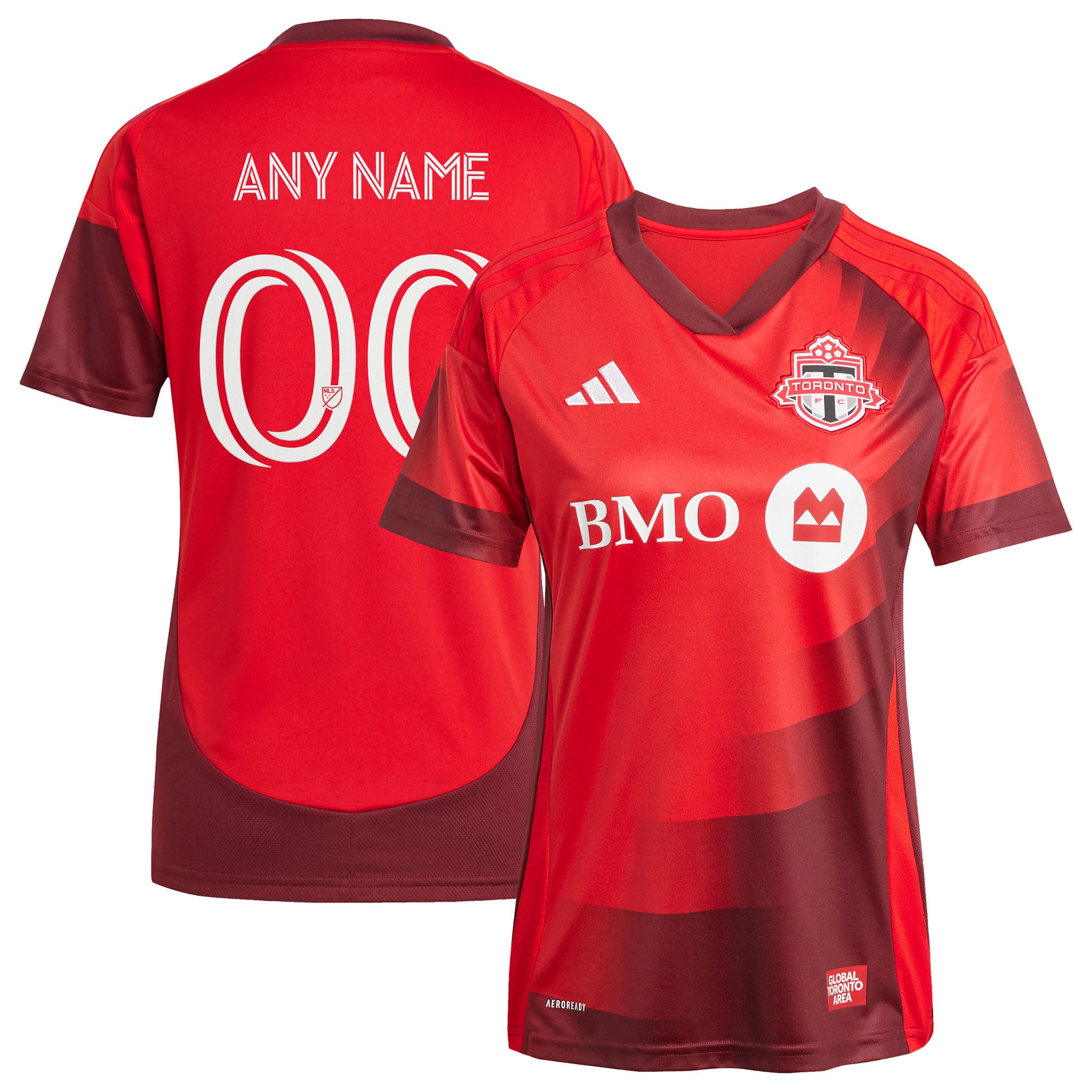  Toronto FC Women's 2025 Club Kit Custom Jersey - Red