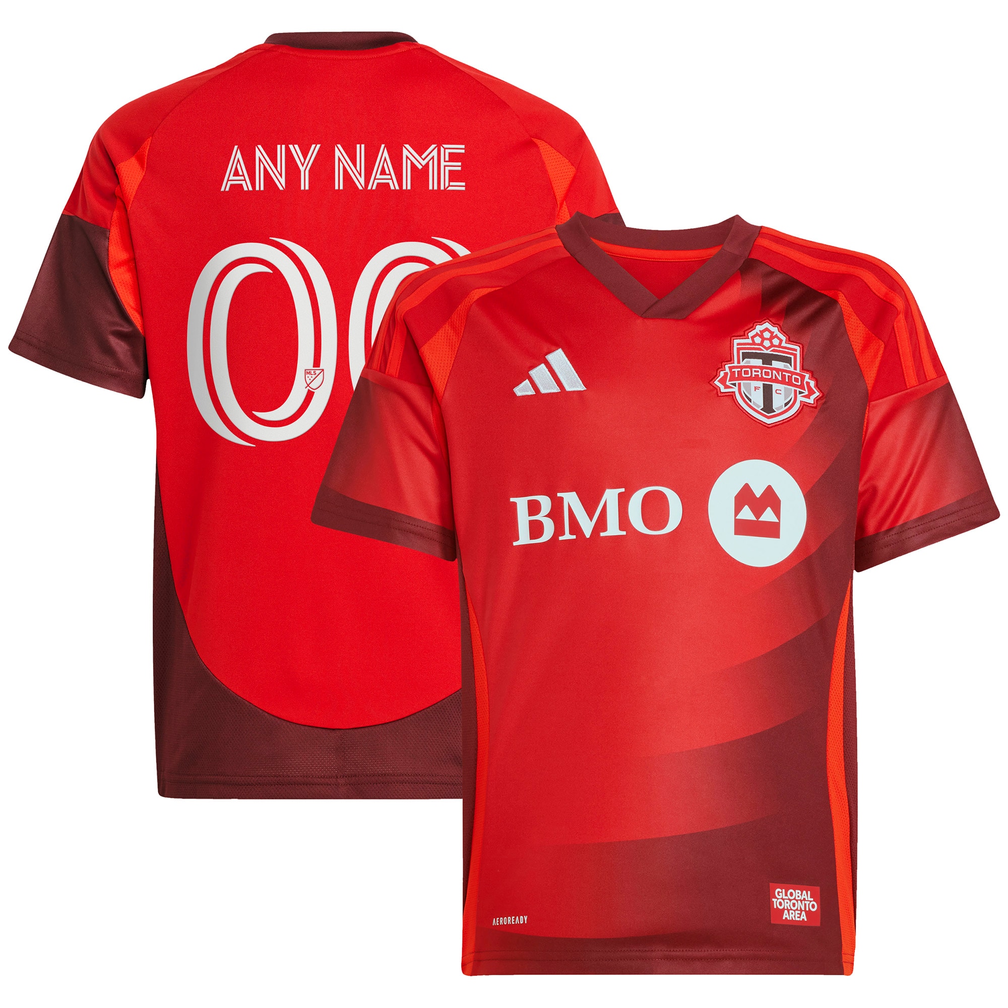  Toronto FC Youth 2025 Club Kit Custom Jersey - Red