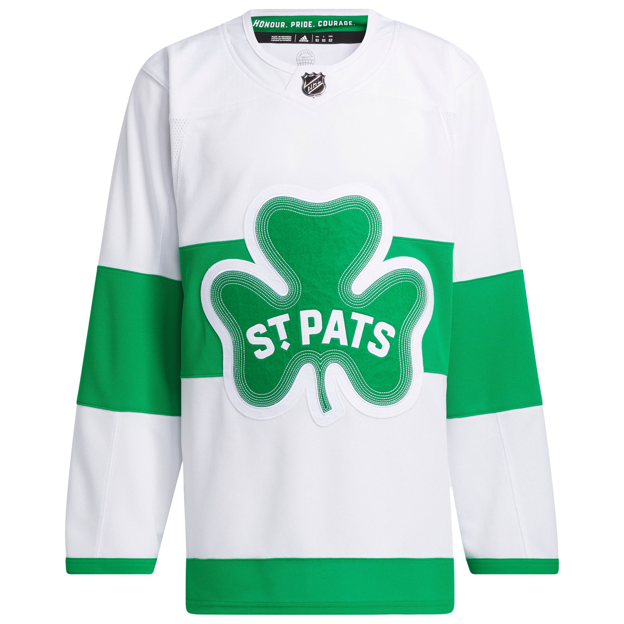  Toronto Maple Leafs adidas St. Patricks Alternate Primegreen Authentic Jersey - White