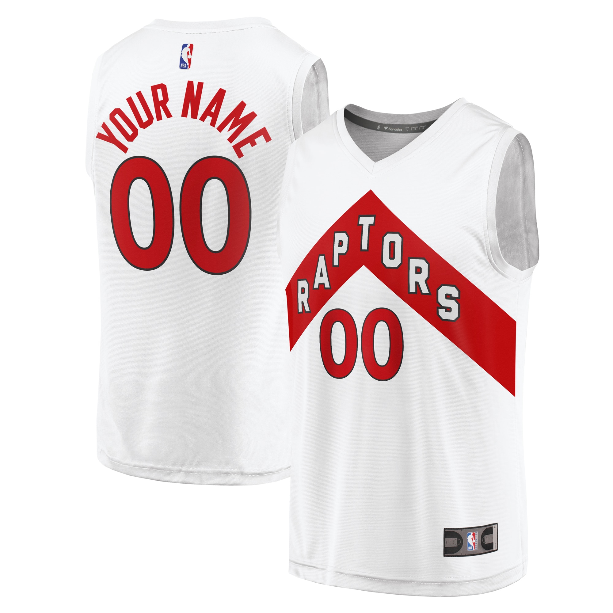  Toronto Raptors Fanatics Youth Fast Break Custom Jersey - Association Edition - White