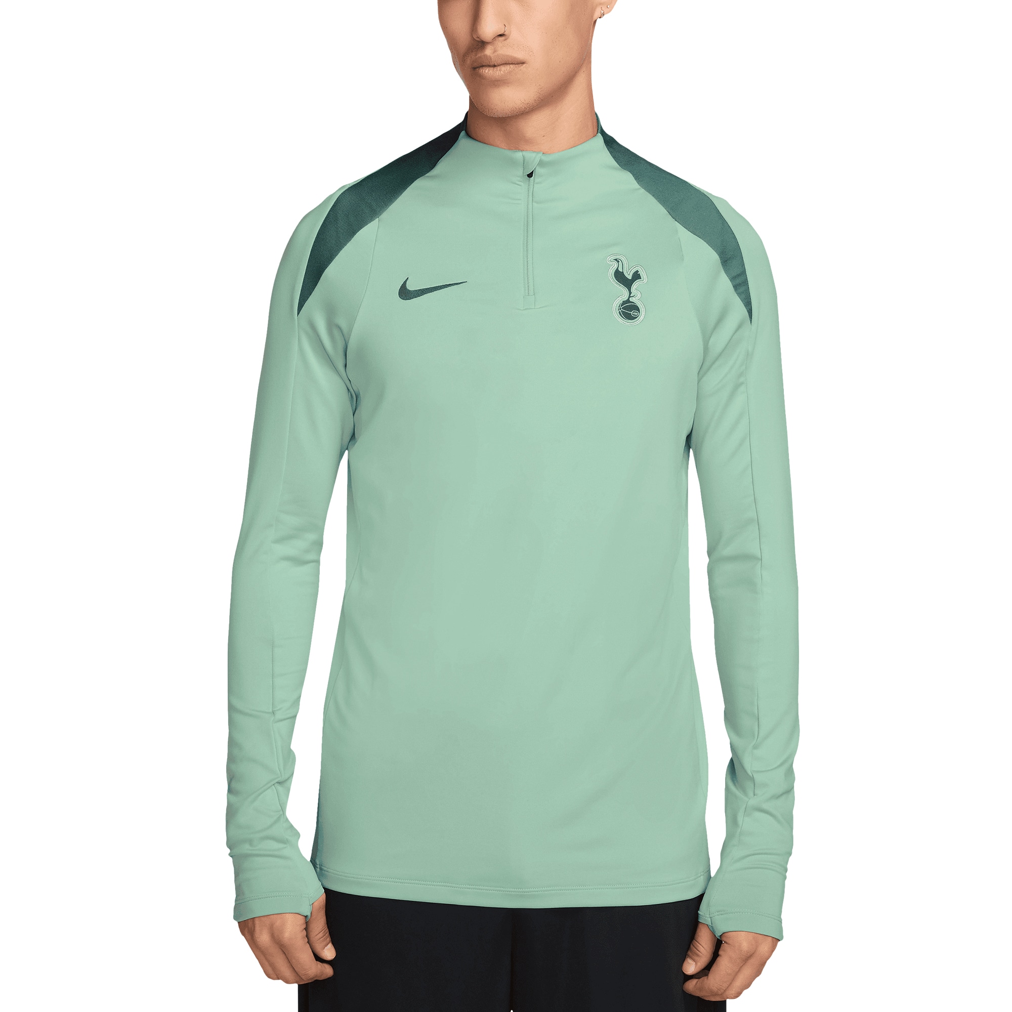  Tottenham Hotspur 2024/25 Third Strike Drill Performance Quarter-Zip Pullover Top - Green