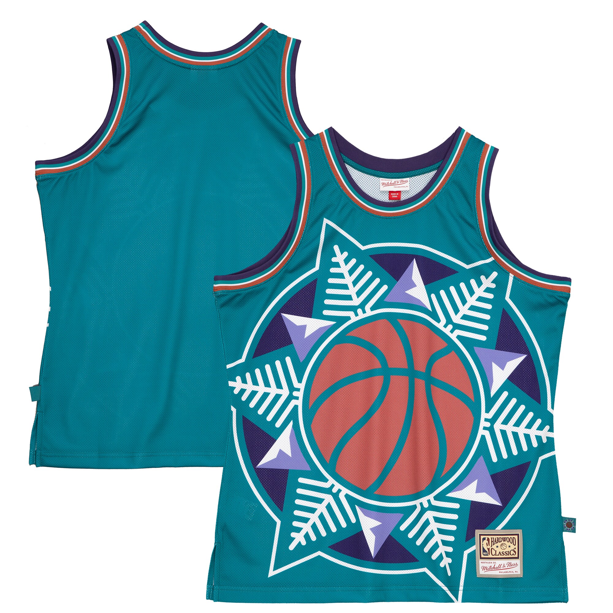  Utah Jazz Mitchell & Ness Hardwood Classics Blown Out Fashion Jersey - Turquoise