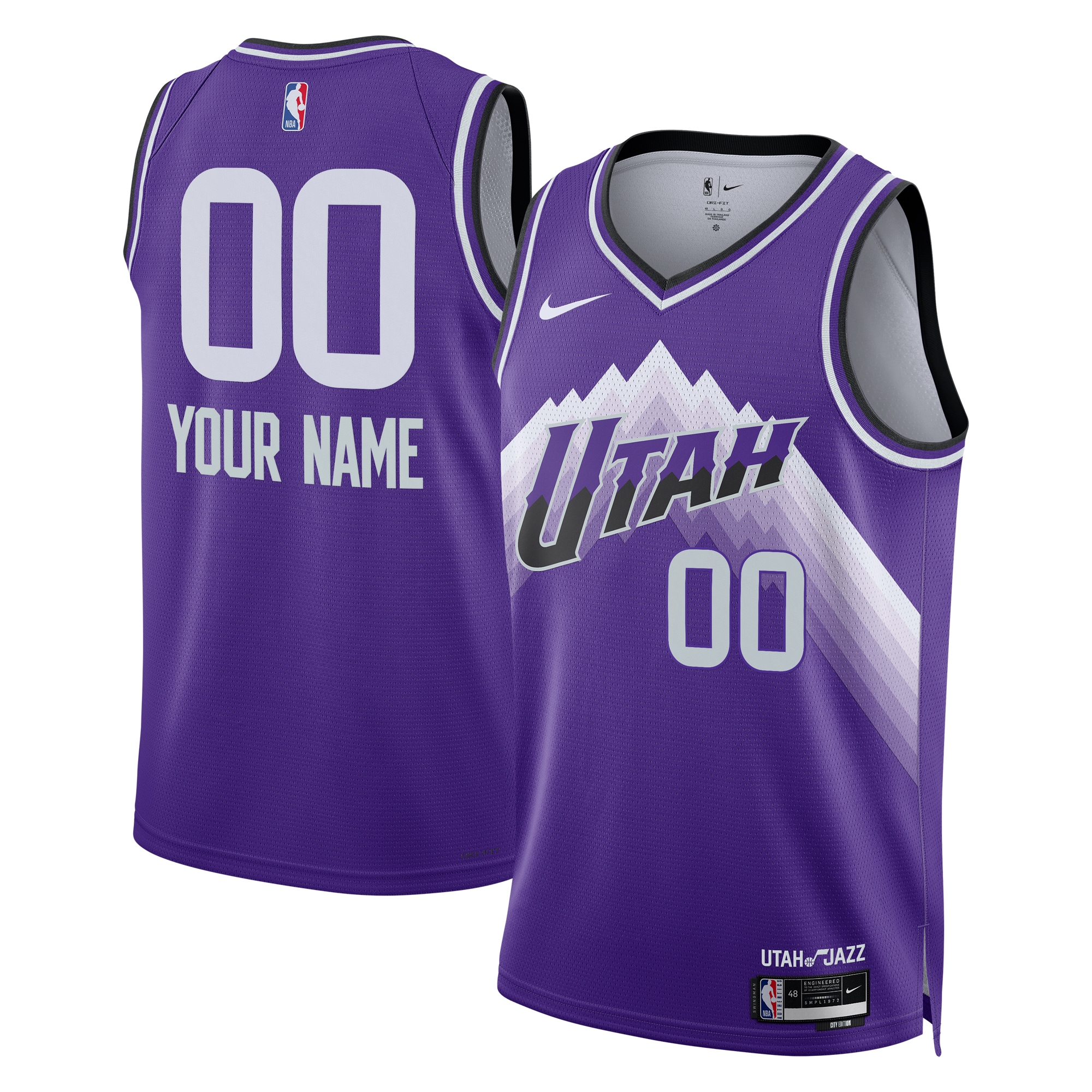  Utah Jazz Nike Unisex 2023/24 Custom Swingman Jersey - Purple - City Edition