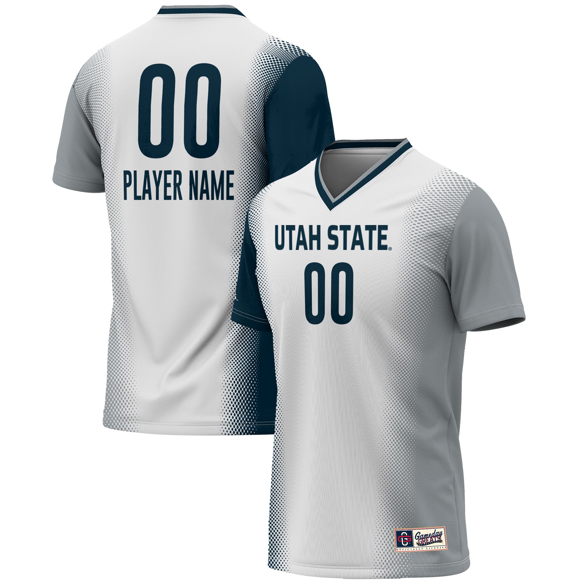  Utah State Aggies GameDay Greats Unisex NIL Pick-A-Player Lightweight Women's Soccer Jersey - White