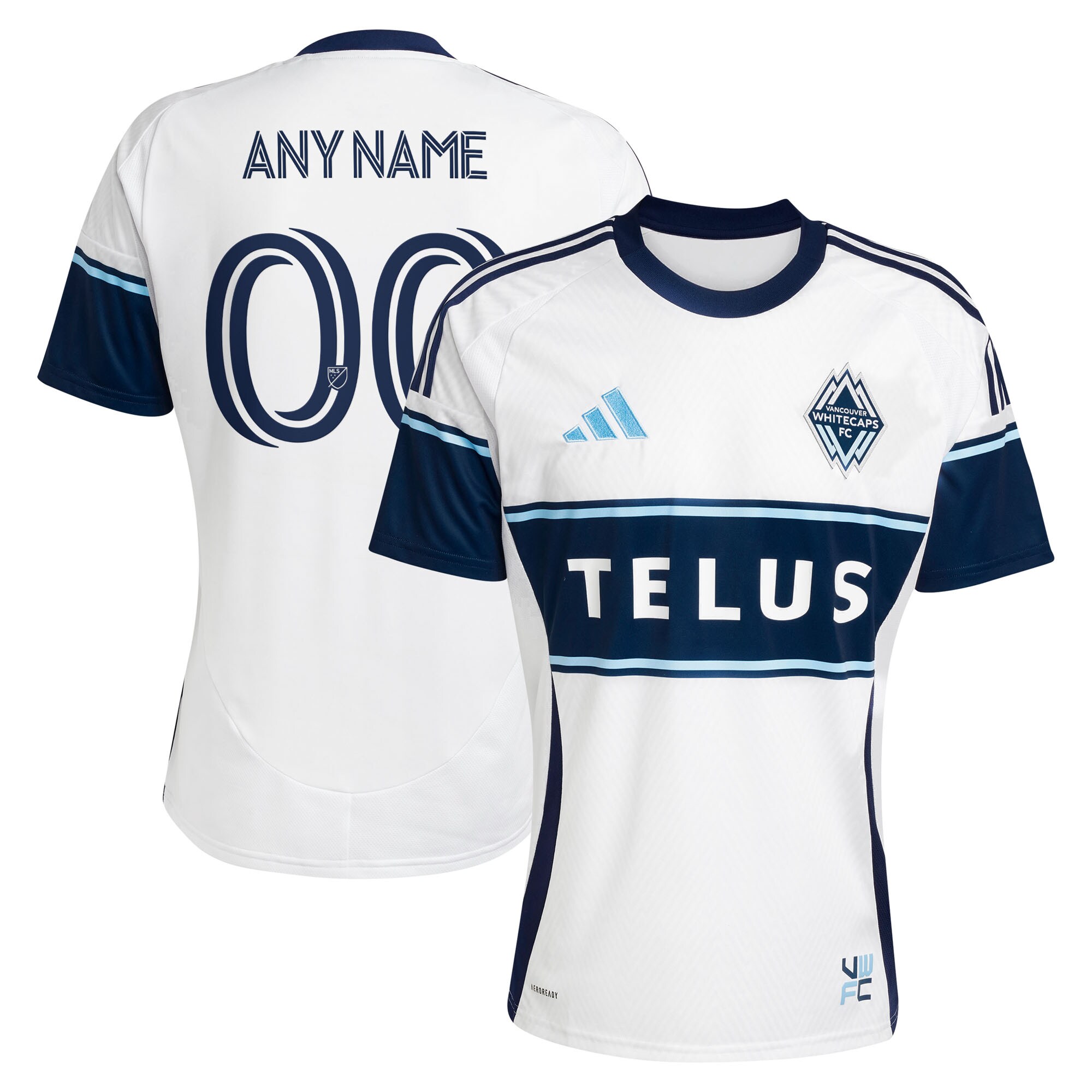  Vancouver Whitecaps FC adidas 2025 The Peak Replica Custom Jersey - White