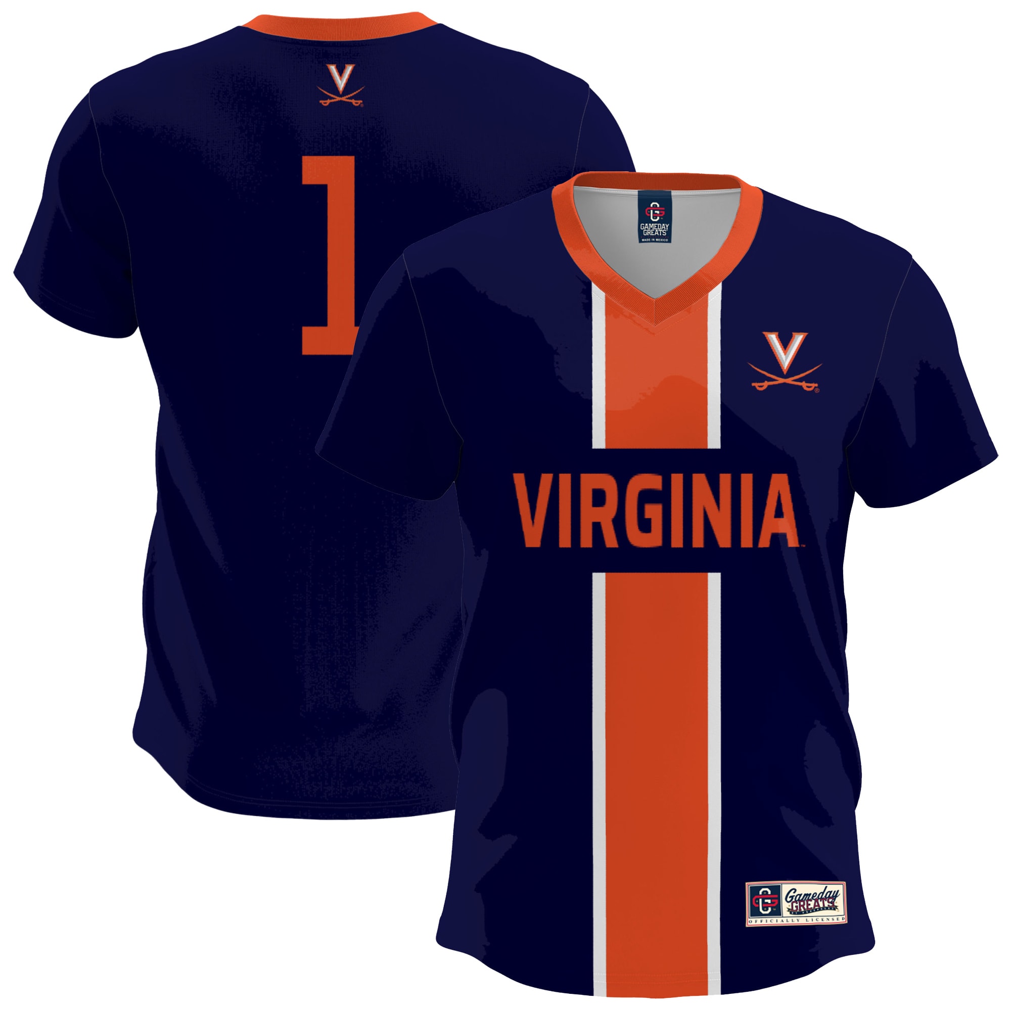  Virginia Cavaliers GameDay Greats Lightweight Soccer Fashion Jersey - Navy
