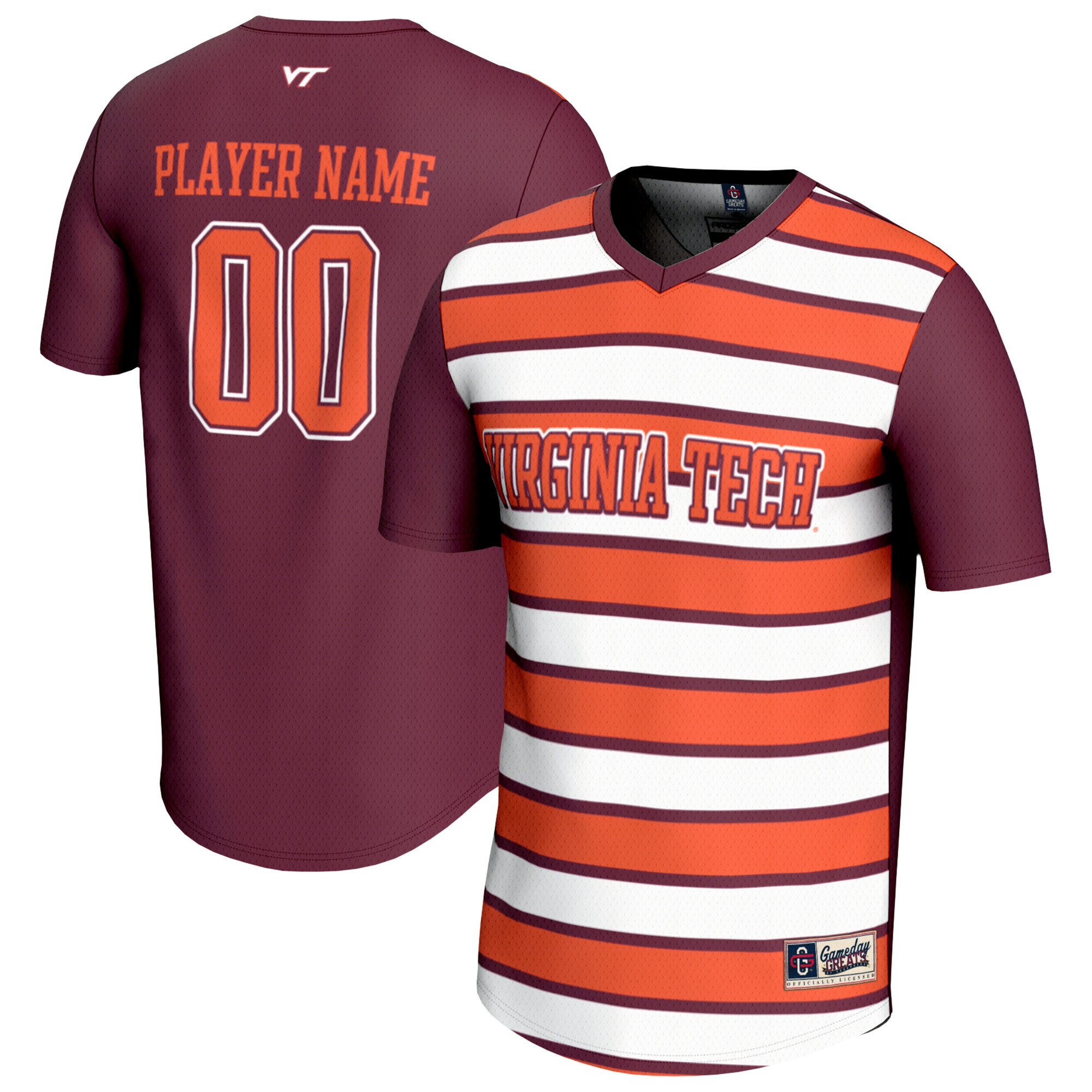  Virginia Tech Hokies GameDay Greats Unisex NIL Pick-A-Player Collegiate Women's Soccer Lightweight Fashion Jersey - Maroon