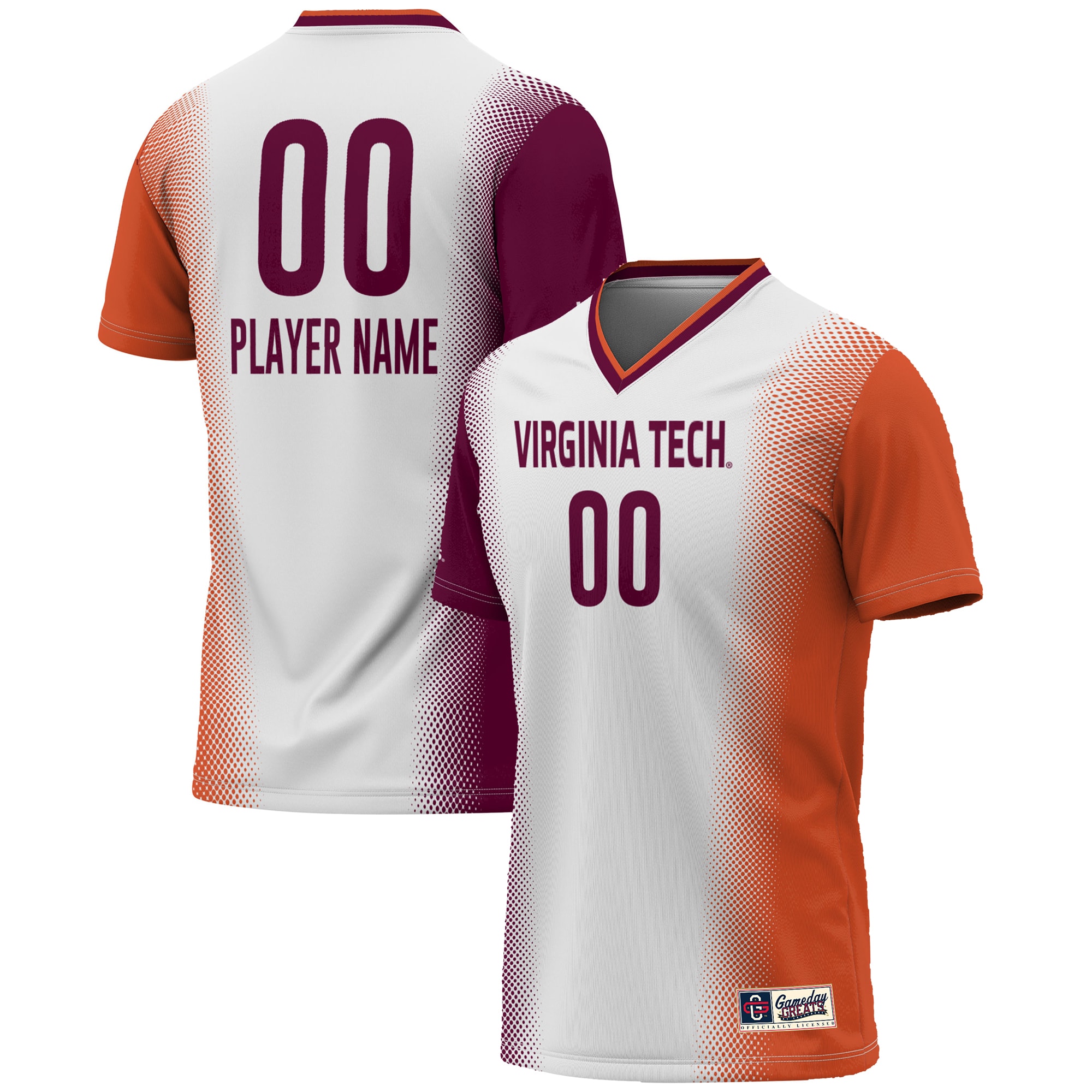  Virginia Tech Hokies GameDay Greats Youth NIL Pick-A-Player Lightweight Women's Soccer Jersey - White