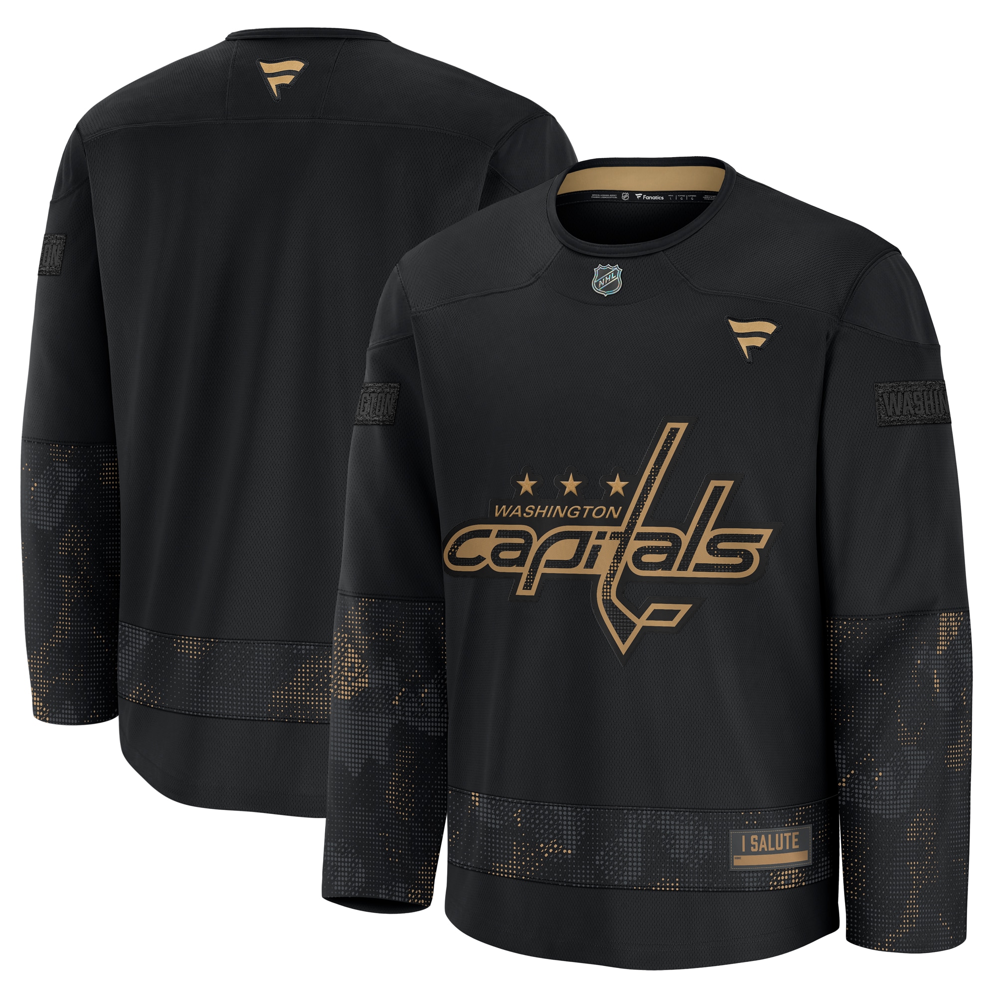  Washington Capitals Fanatics 2024 Military Appreciation Practice Jersey - Black