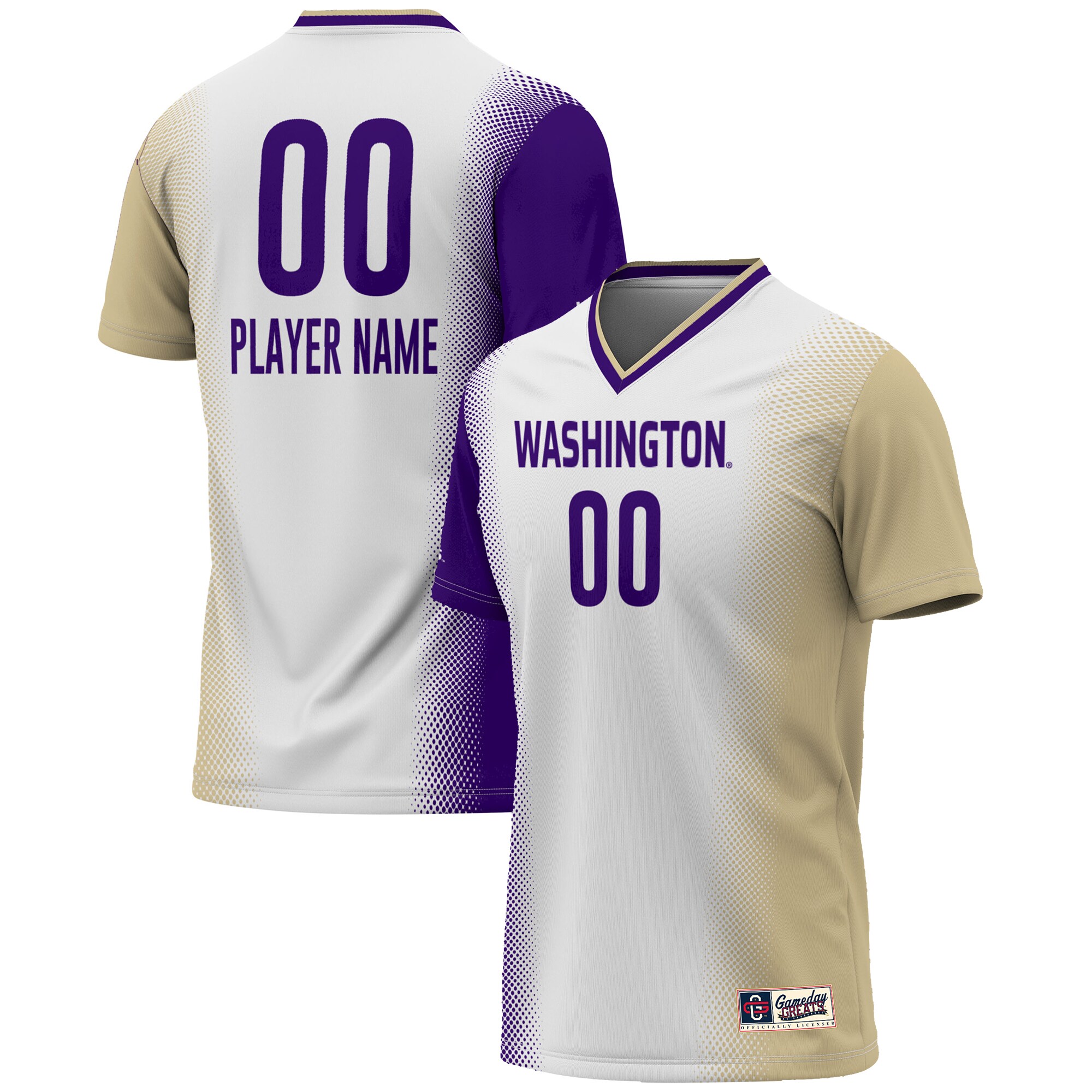  Washington Huskies GameDay Greats Unisex NIL Pick-A-Player Lightweight Women's Soccer Jersey - White