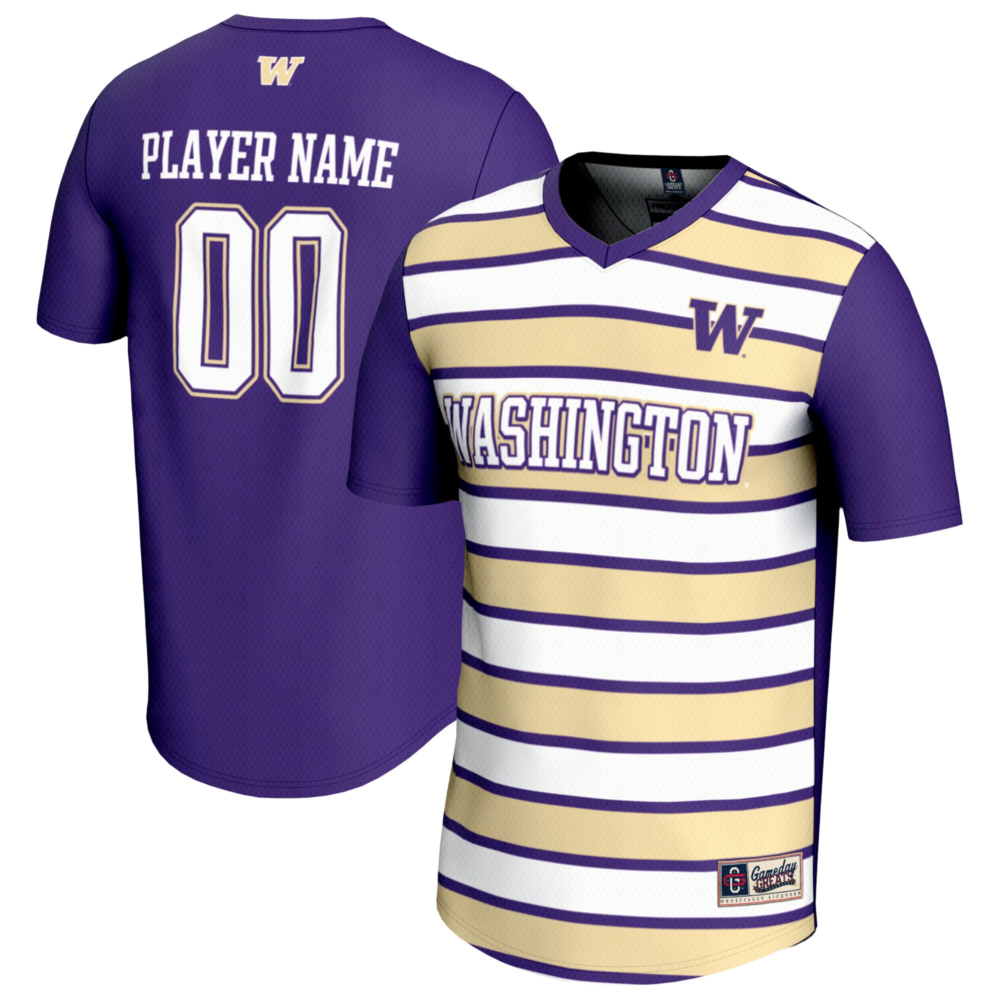  Washington Huskies GameDay Greats Youth NIL Pick-A-Player Collegiate Women's Soccer Lightweight Fashion Jersey - Purple