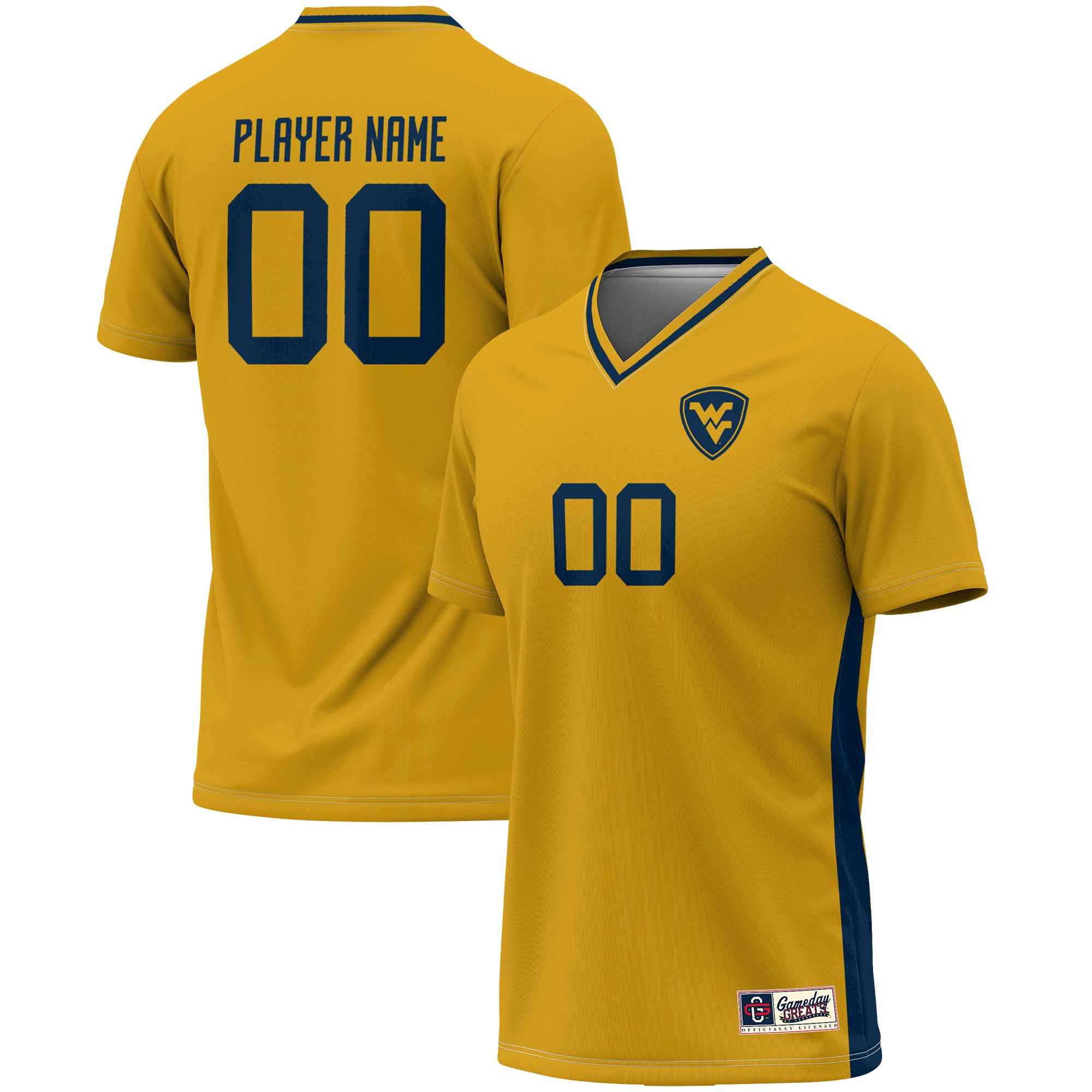  West Virginia Mountaineers GameDay Greats Unisex Pick-A-Player NIL Lightweight Soccer Jersey