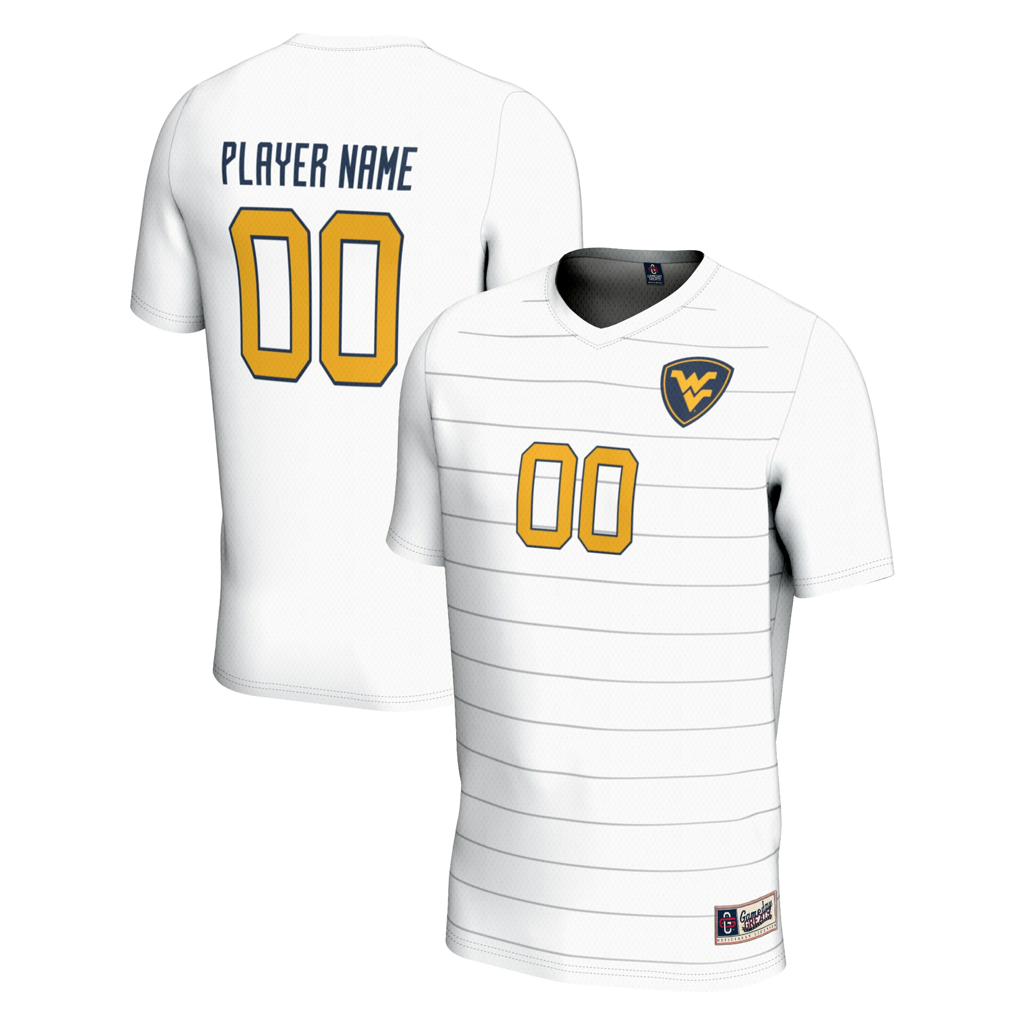  West Virginia Mountaineers GameDay Greats Unisex Pick-A-Player NIL Lightweight Soccer Jersey - White