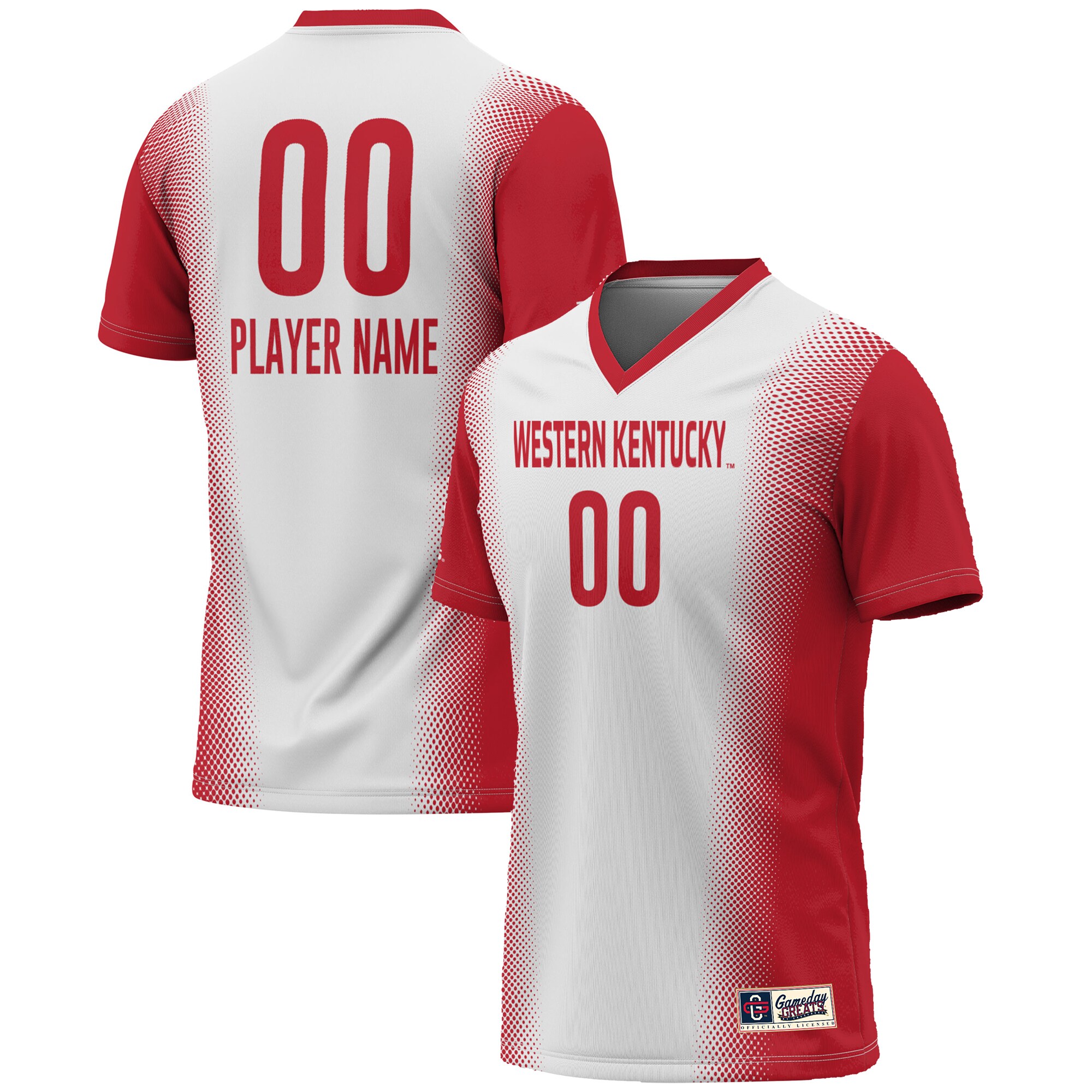  Western Kentucky Hilltoppers GameDay Greats Unisex NIL Pick-A-Player Lightweight Women's Soccer Jersey - White