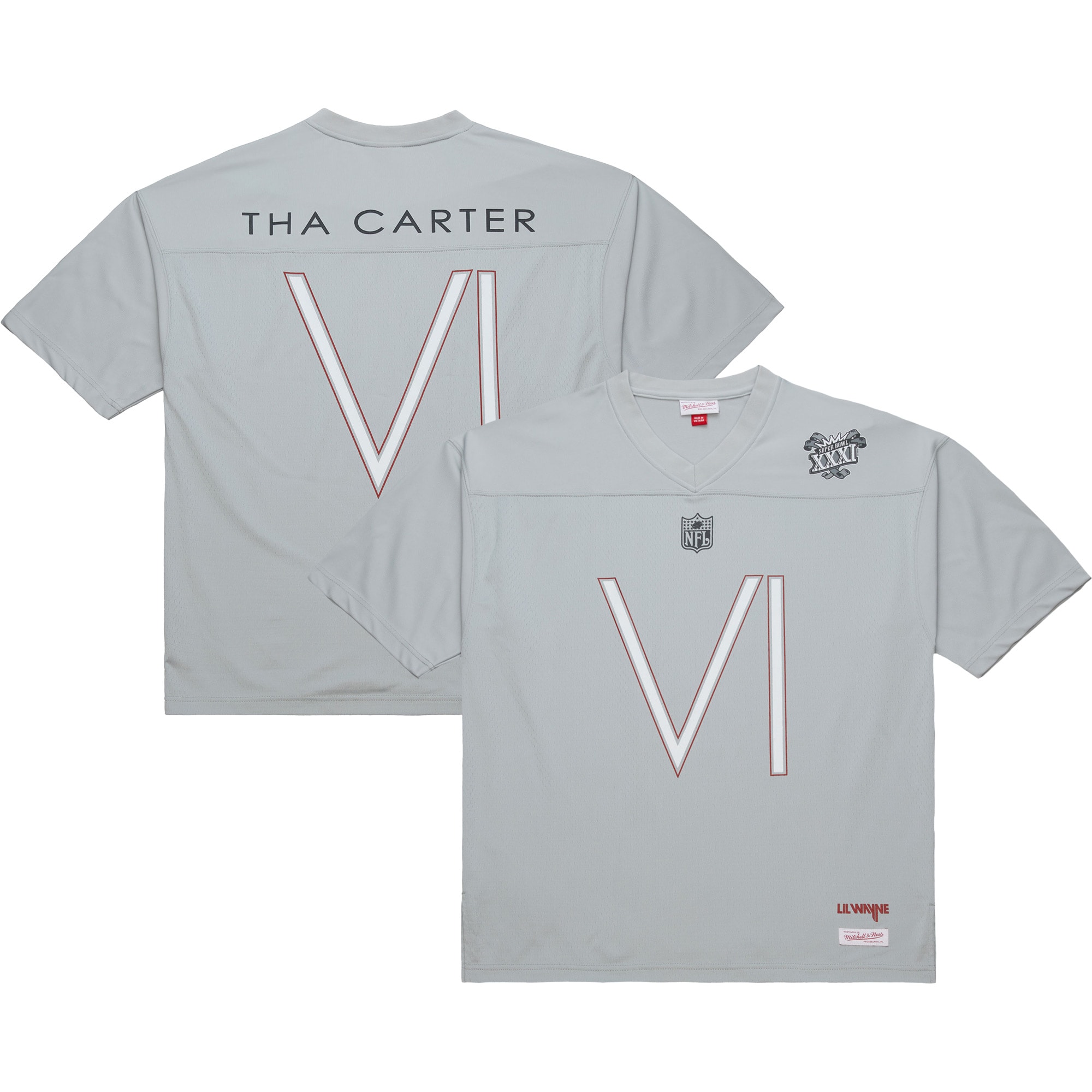  x x Lil Wayne Super Bowl XXXI Tha Carter VI Fashion Jersey - Gray