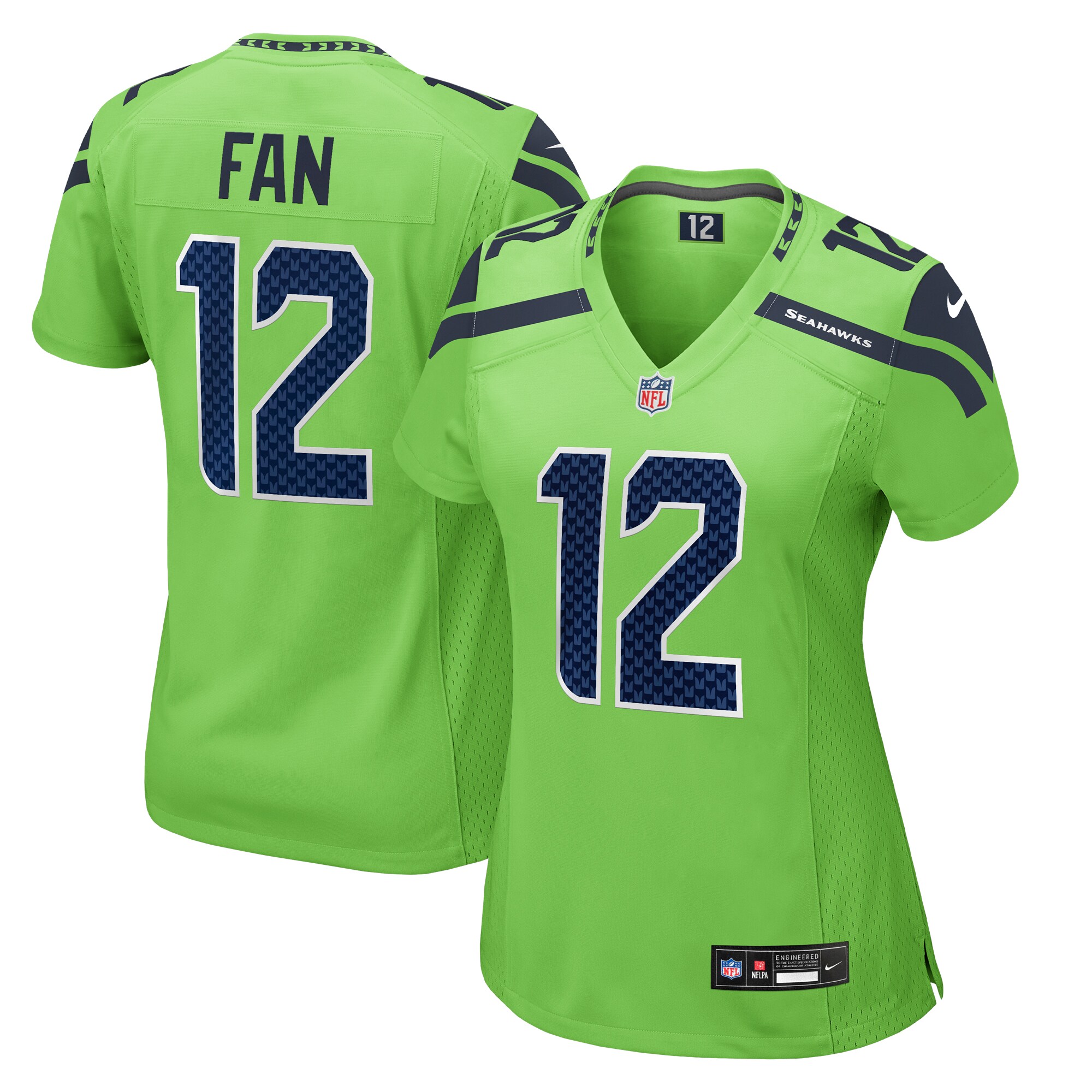 12s Seattle Seahawks Nike Women's  Game Jersey - Neon Green