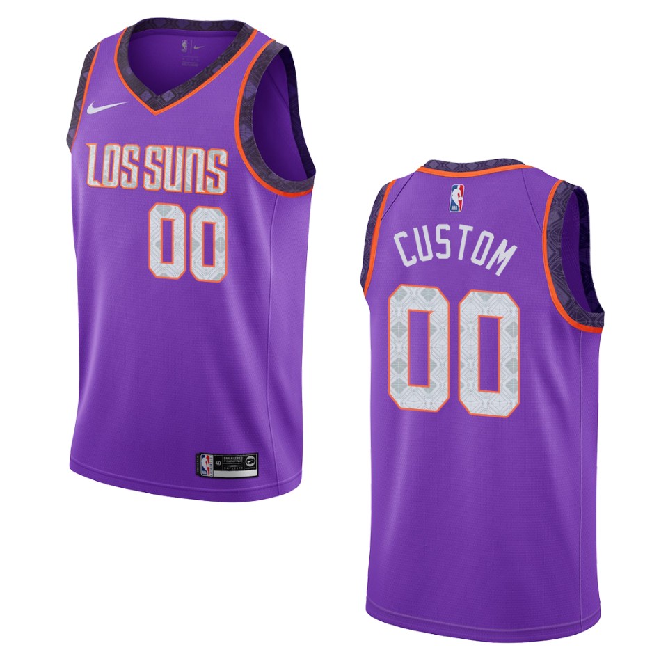 2019-20 Men Phoenix Suns #00 Custom City Edition Swingman Jersey - Purple
