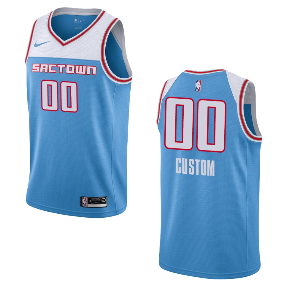 2019-20 Men Sacramento Kings #00 Custom City Edition Swingman Jersey - Blue