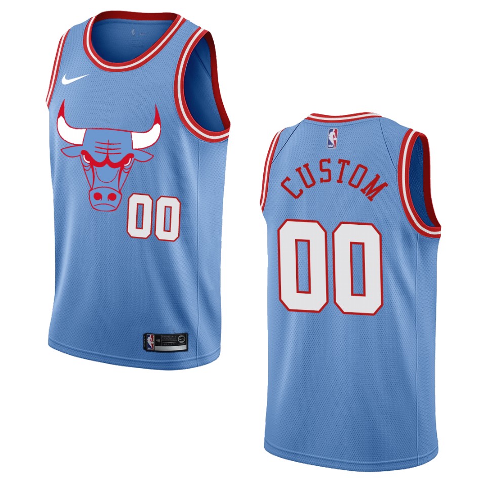2019-20 Men's Chicago Bulls #00 Custom City Edition Swingman Jersey - Blue