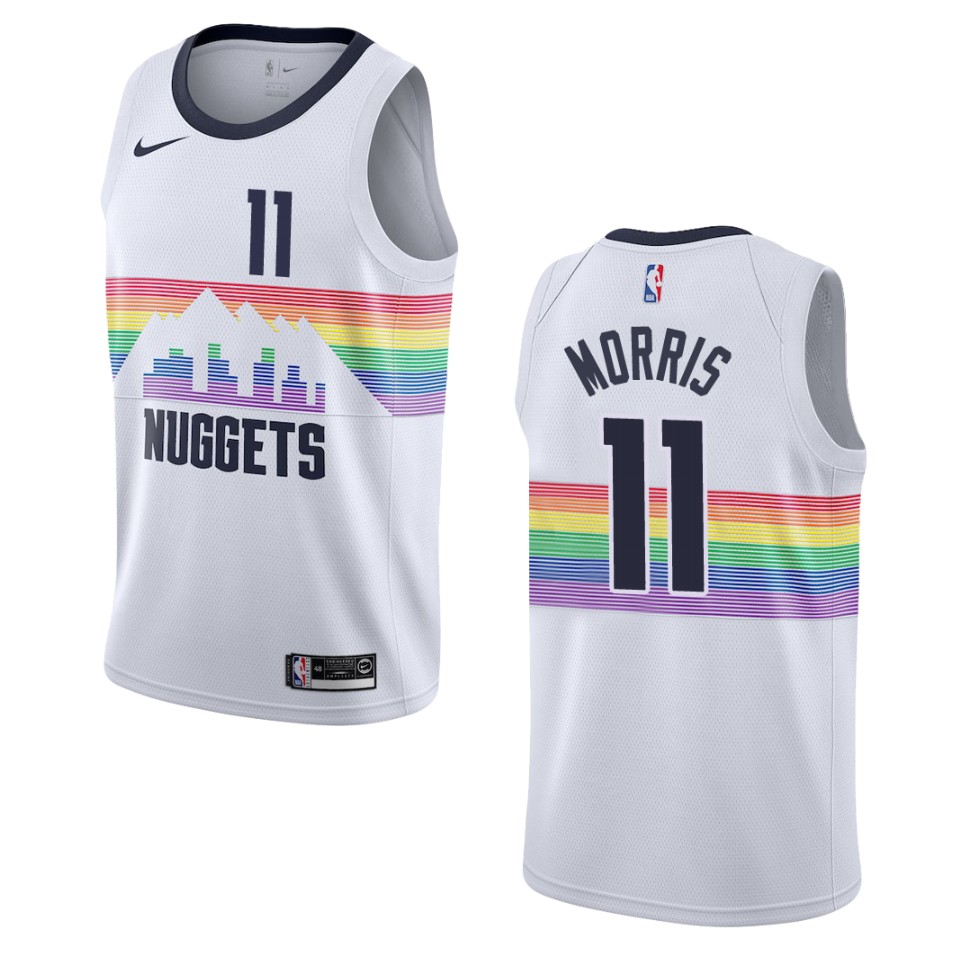 2019-20 Men's Denver Nuggets #11 Monte Morris City Swingman Jersey - White