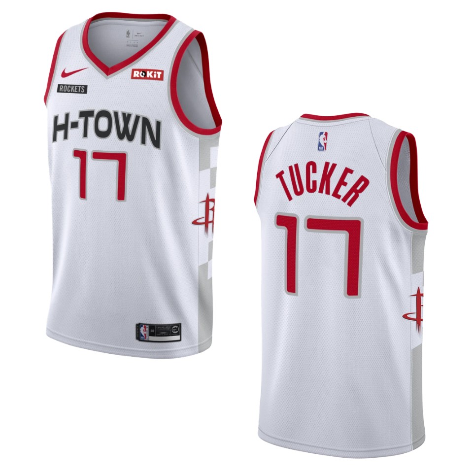 2019-20 Men's Houston Rockets #17 P.J. Tucker City Swingman Jersey - White