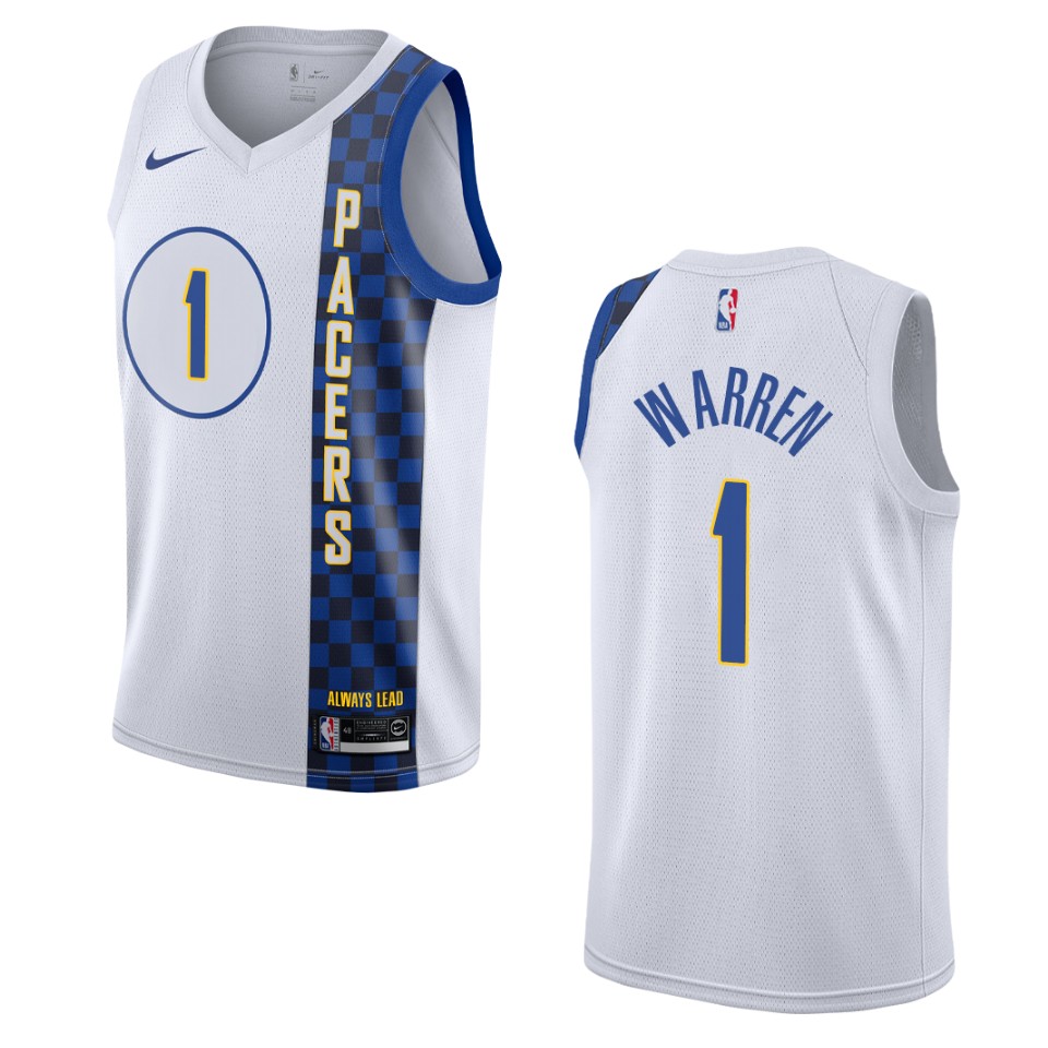 2019-20 Men's Indiana Pacers #1 T.J. Warren City Swingman Jersey - White