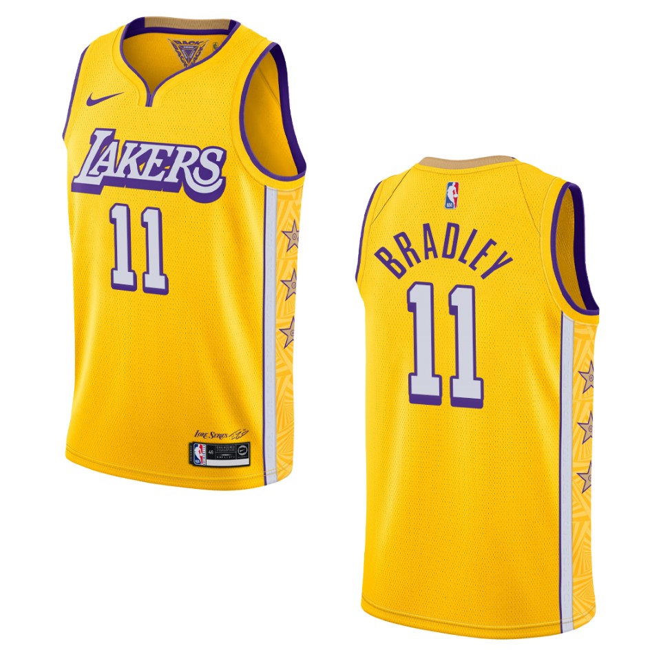 2019-20 Men's Los Angeles Lakers #11 Avery Bradley City Edition Swingman Jersey - Yellow