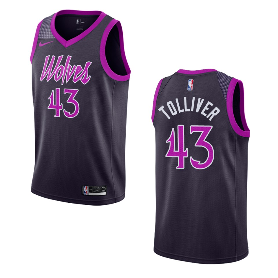 2019-20 Men's Minnesota Timberwolves #43 Anthony Tolliver City Swingman Jersey - Purple
