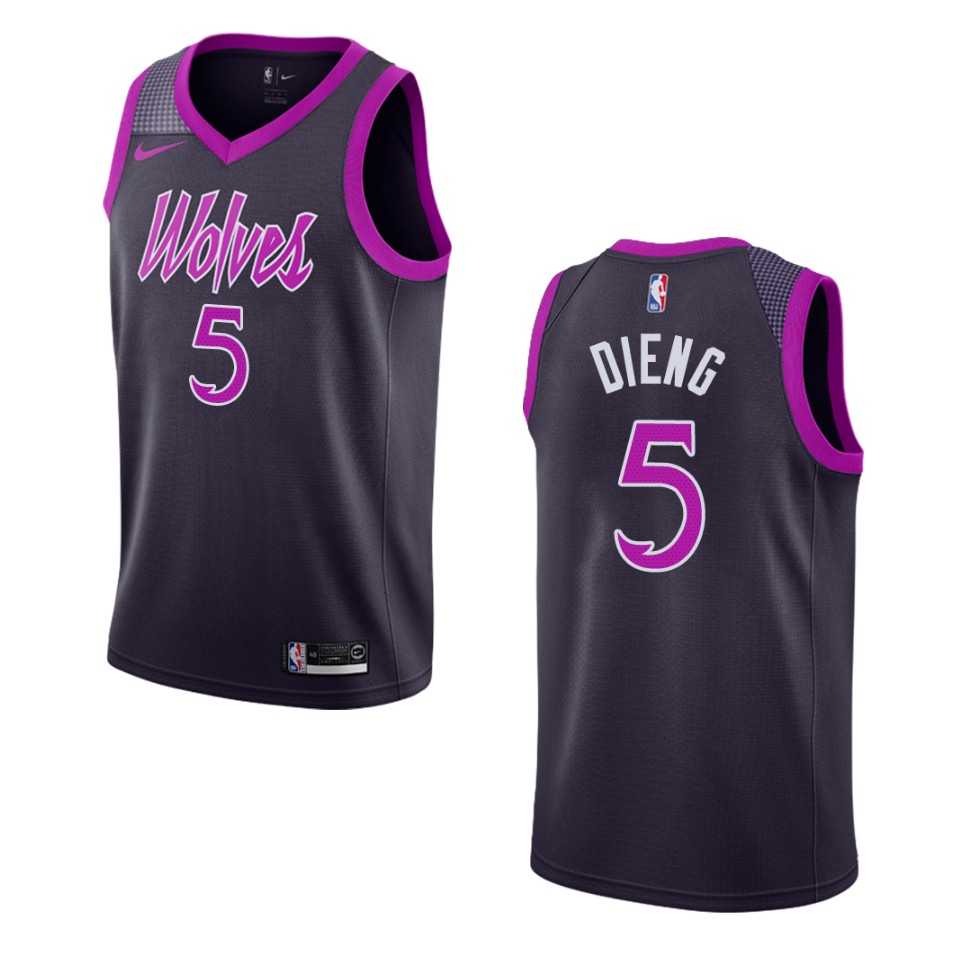 2019-20 Men's Minnesota Timberwolves #5 Gorgui Dieng City Swingman Jersey - Purple