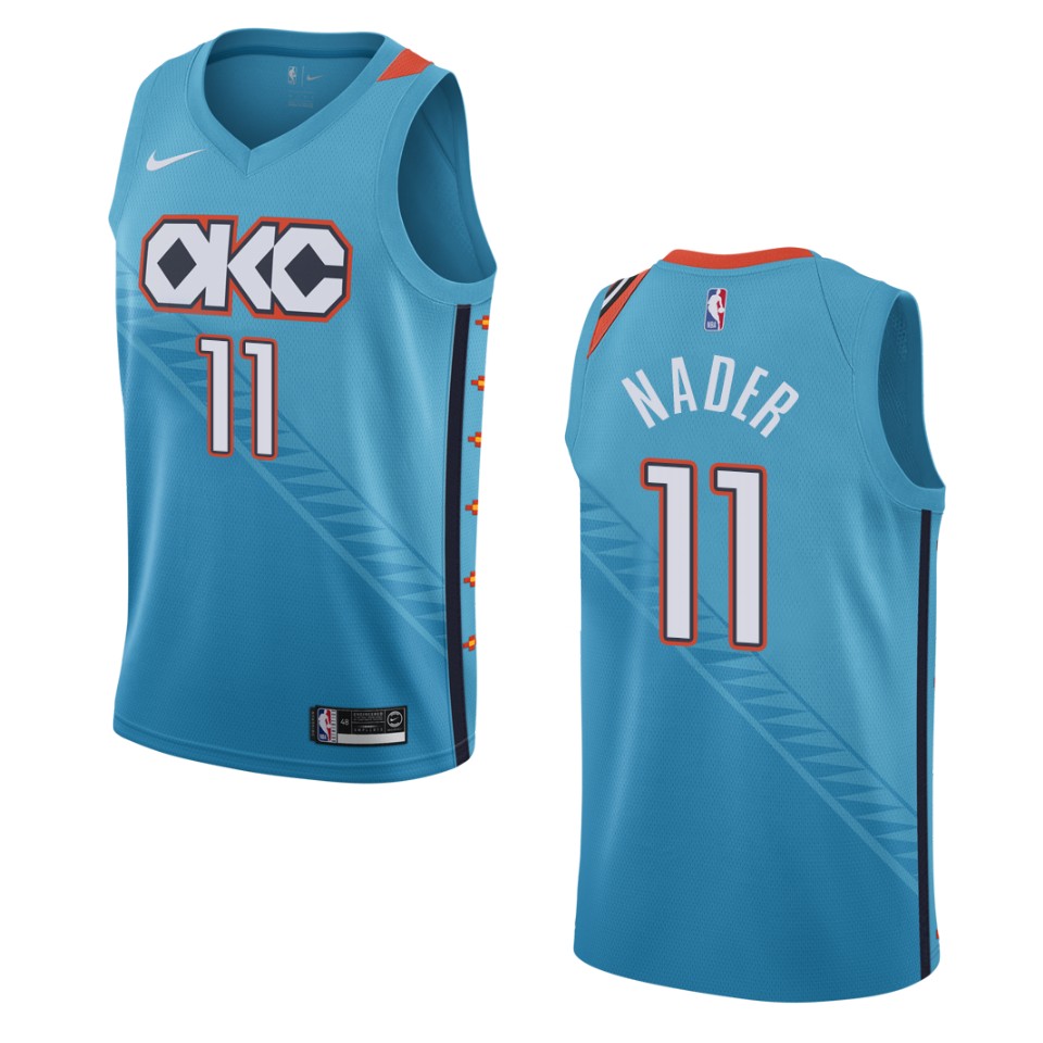 2019-20 Men's Oklahoma City Thunder #11 Abdel Nader City Swingman Jersey - Turquoise