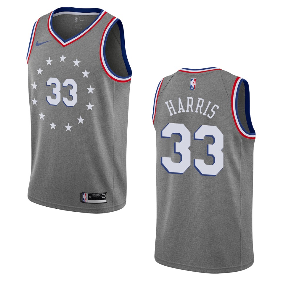 2019-20 Men's Philadelphia 76ers #33 Tobias Harris City Swingman Jersey - Gray