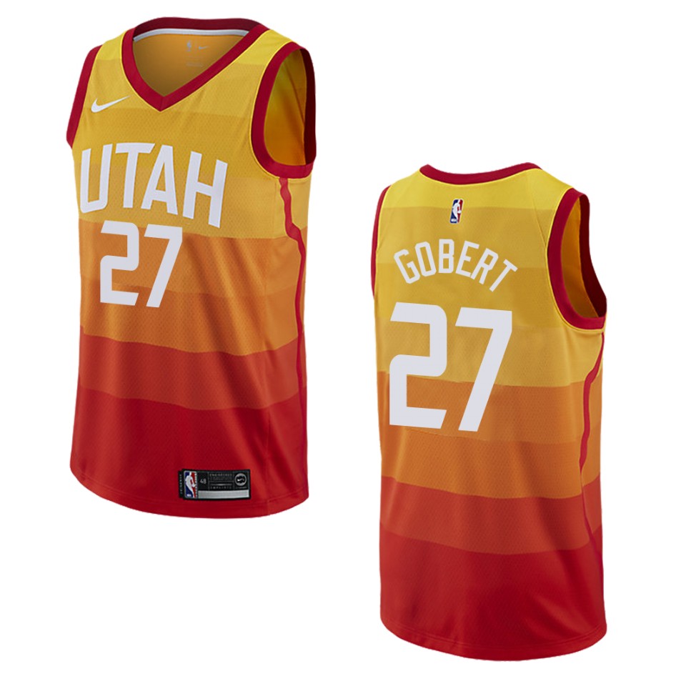 2019-20 Men's Utah Jazz #27 Rudy Gobert City Swingman Jersey - Gold