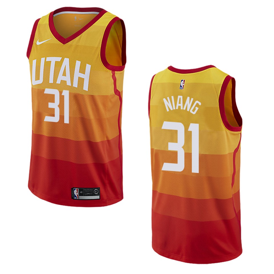 2019-20 Men's Utah Jazz #31 Georges Niang City Swingman Jersey - Gold