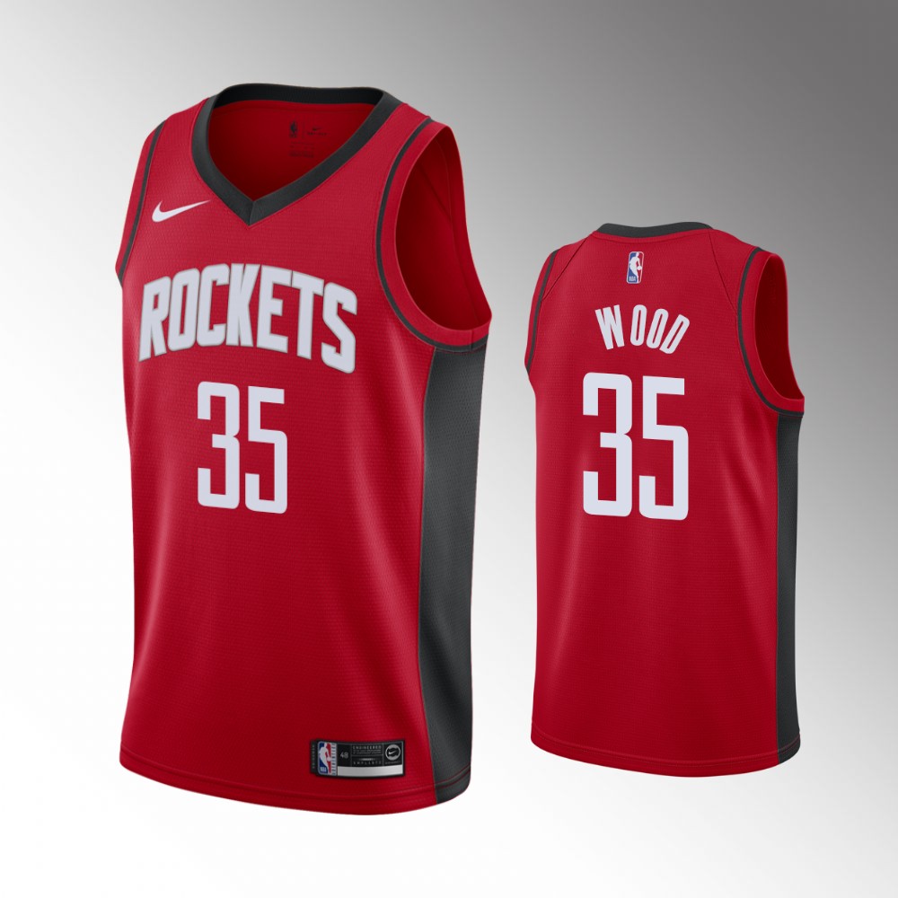 2019-20 Rockets Christian Wood Icon Edition Red Jersey
