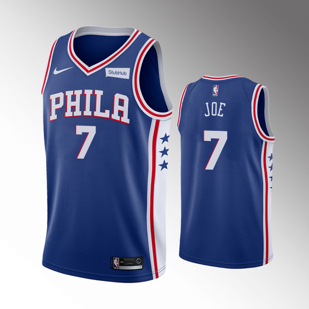 2020-21 76ers Isaiah Joe Icon Edition Blue JOE Jersey