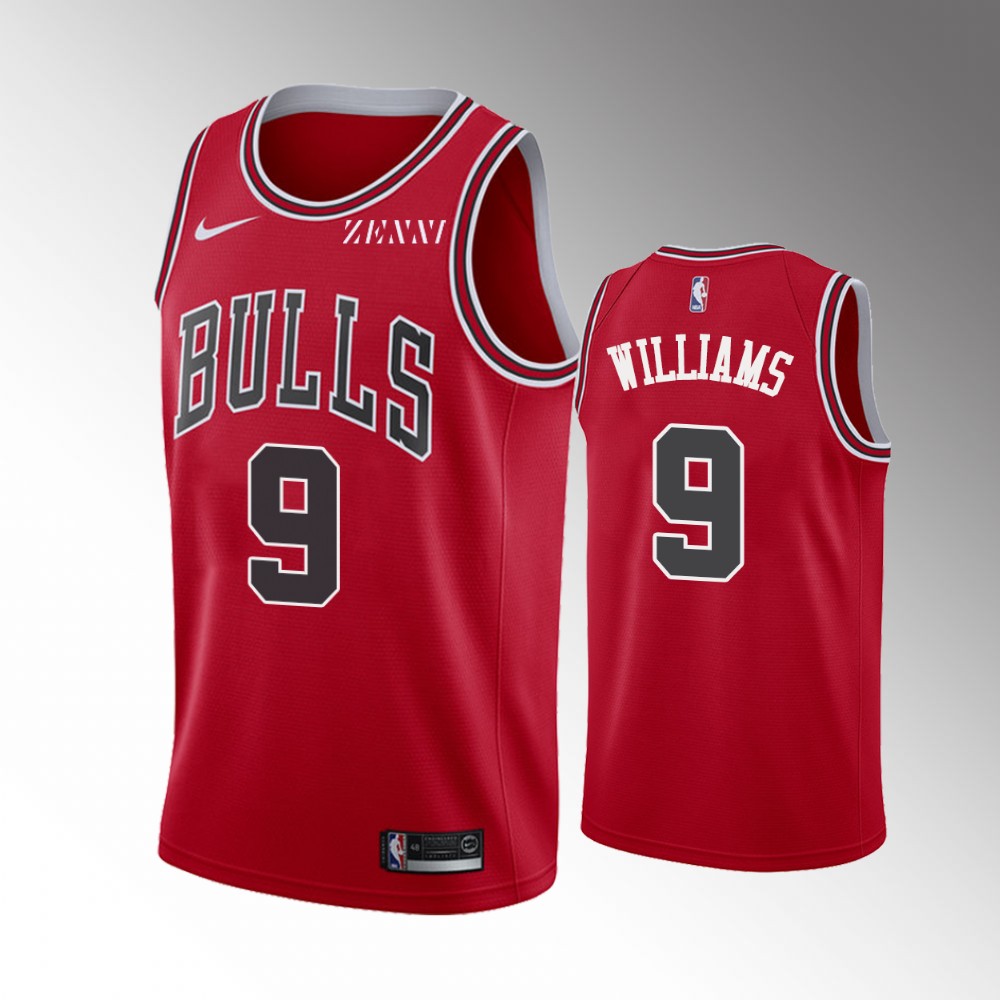2020-21 Bulls Patrick Williams Icon Edition Red WILLIAMS Jersey