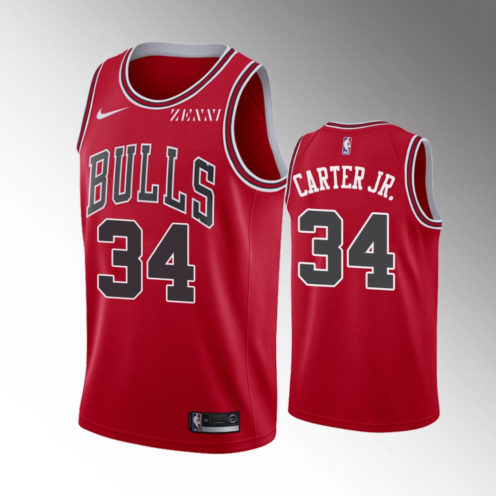 2020-21 Bulls Wendell Carter Jr. Icon Edition Red CARTER JR. Jersey