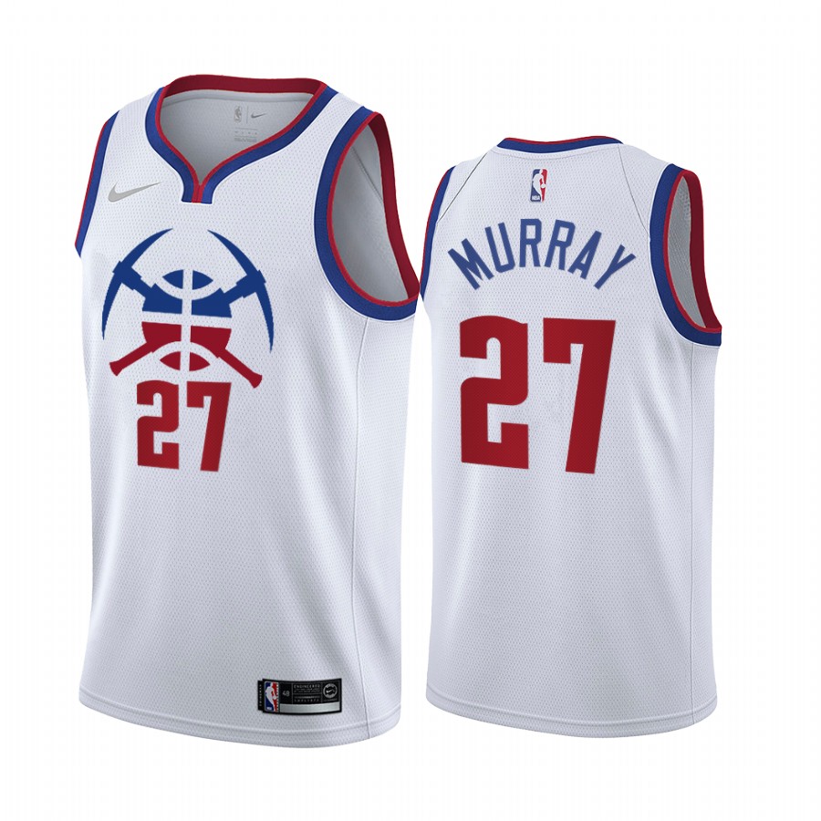 2020-21 Denver Nuggets Jamal Murray Earned Edition White #27 Jersey