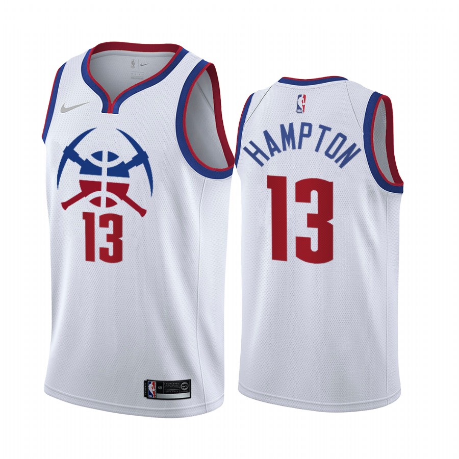 2020-21 Denver Nuggets R.J. Hampton Earned Edition White #13 Jersey