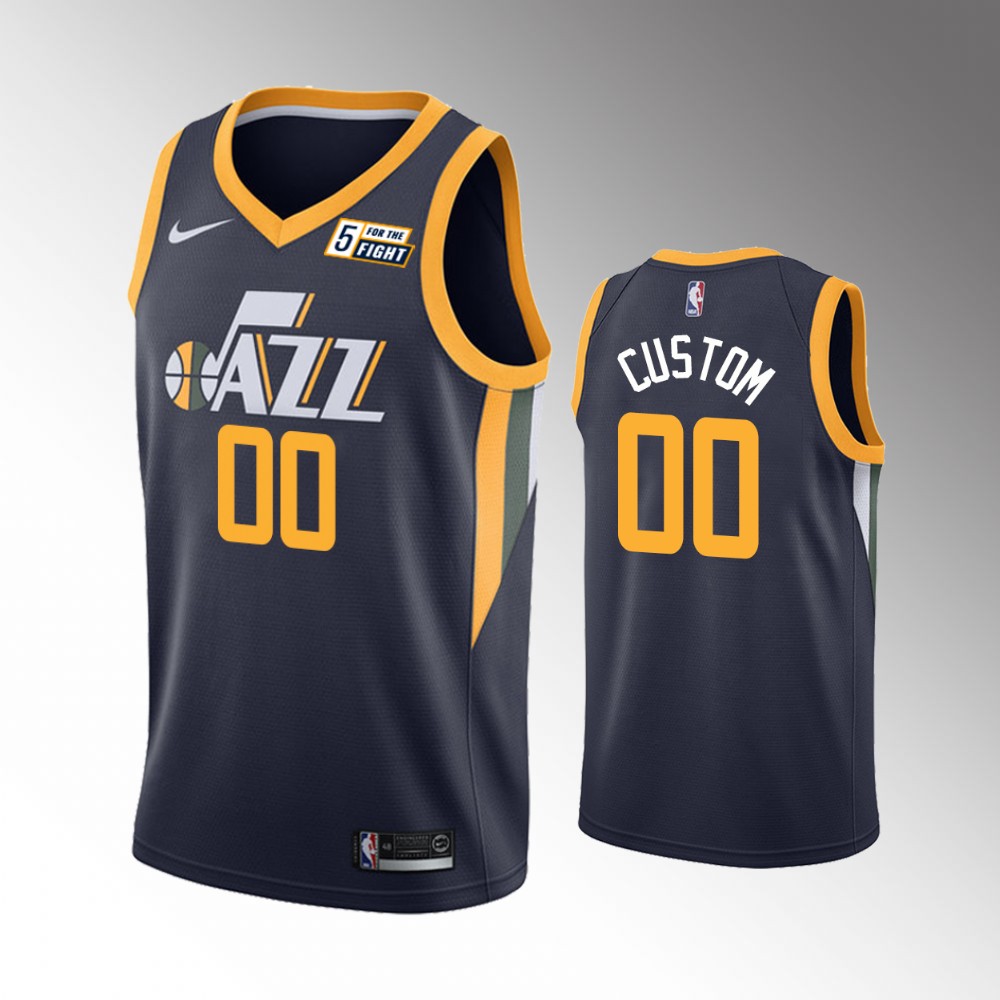 2020-21 Jazz Custom Icon Edition Black YOUR NAME Jersey