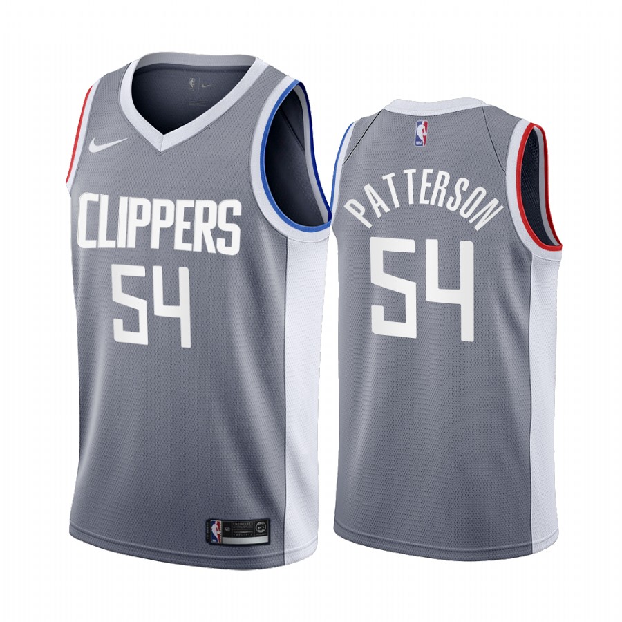 2020-21 LA Clippers Patrick Patterson Earned Edition Gray #54 Jersey