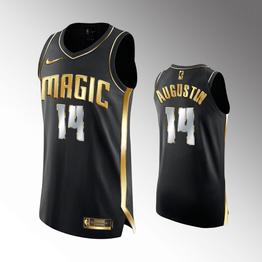 2020-21 Magic D.J. Augustin Golden Edition Black Authentic Limited Jersey