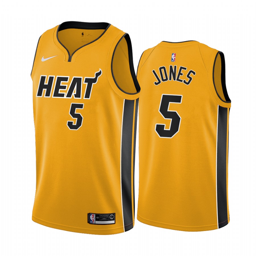 2020-21 Miami Heat Precious Achiuwa Earned Edition Yellow #5 Jersey