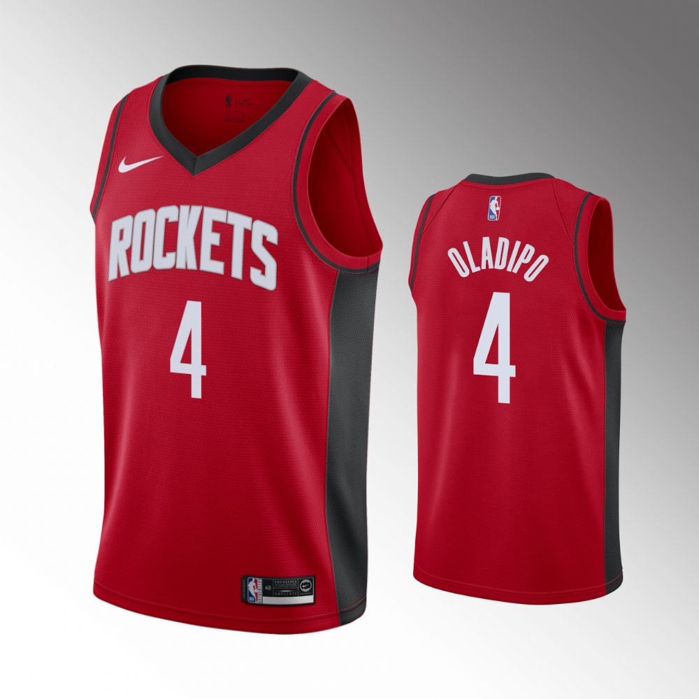 2020-21 Rockets Victor Oladipo Icon Edition Red OLADIPO ROCKETS Jersey