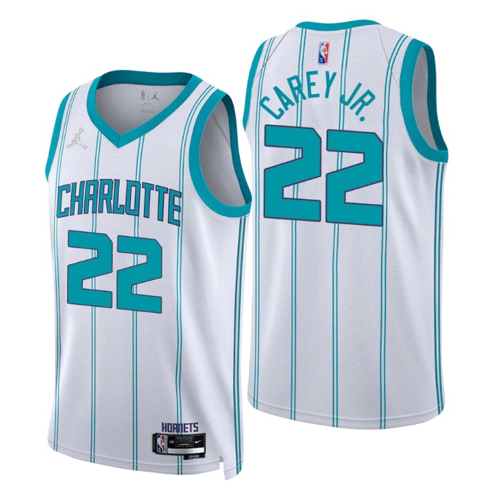 2021-22 Charlotte Hornets Vernon Carey Jr. Association 75th Anniversary Jersey