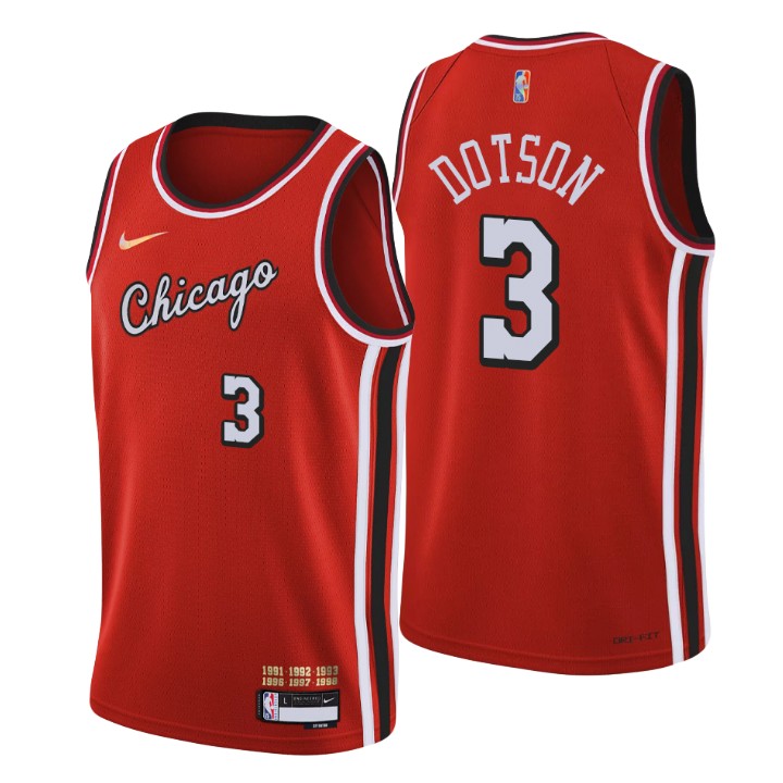 2021-22 Chicago Bulls Devon Dotson City 75th Anniversary Jersey
